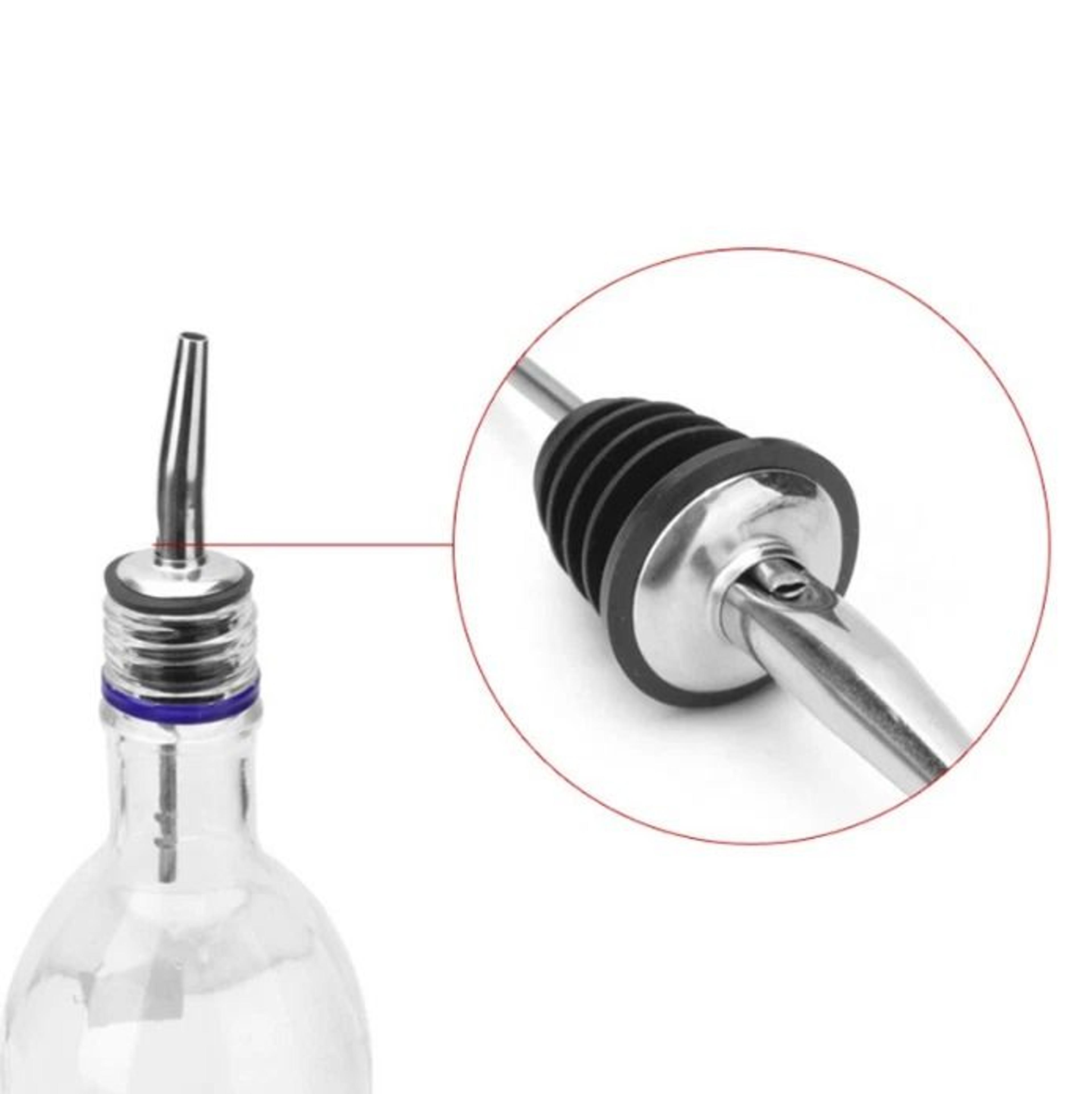 stainless steel liquor bottle pourers set for smooth, mess-free serving