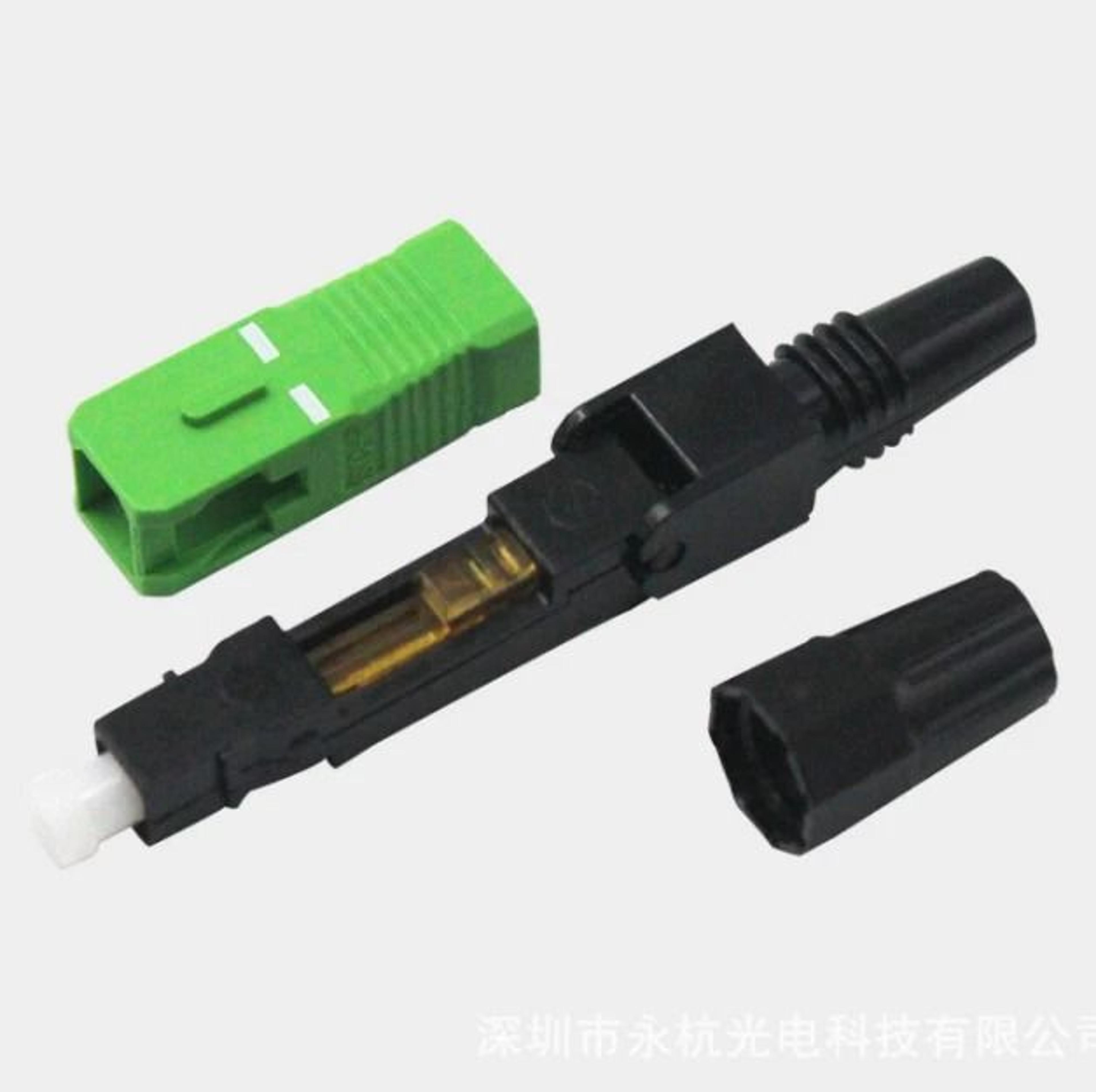 HighSpeed SCAPC Fiber Optic Quick Connector Kit Single Mode FTTH Fast Install 2