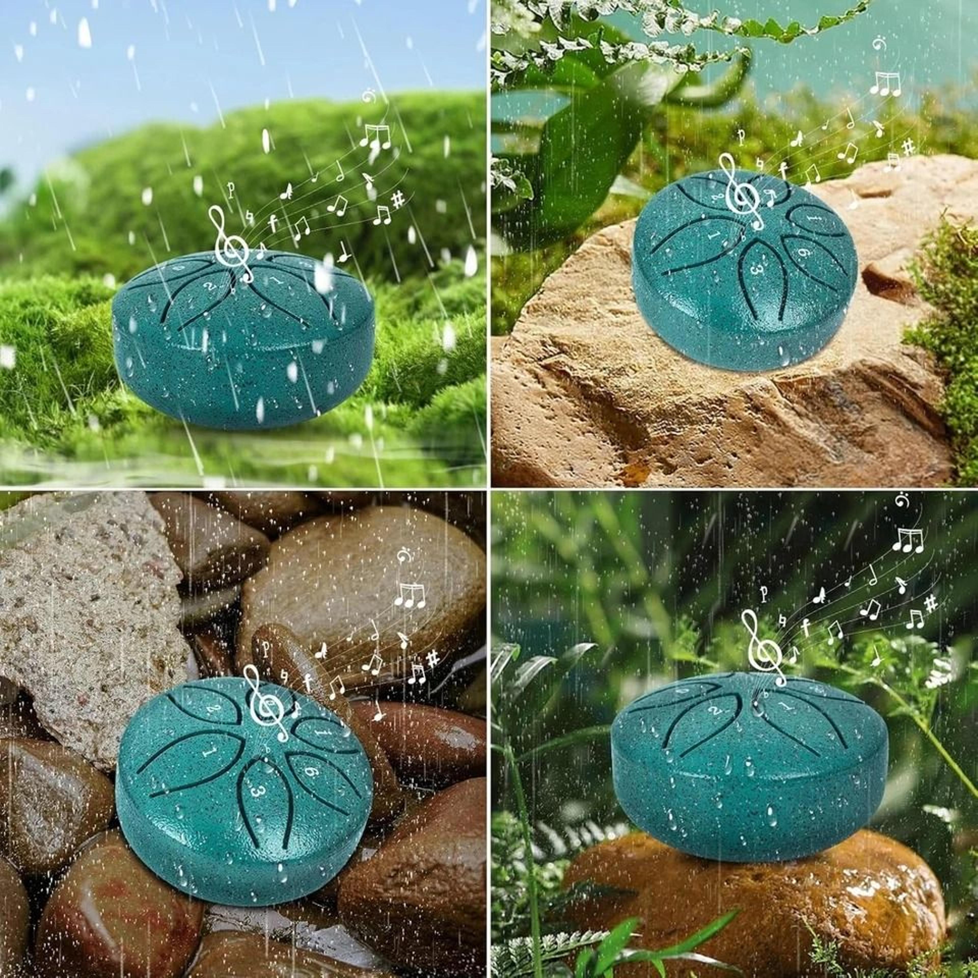 Mini Steel Tongue Drum Note Rain Drum For Outside Garden Meditation 4