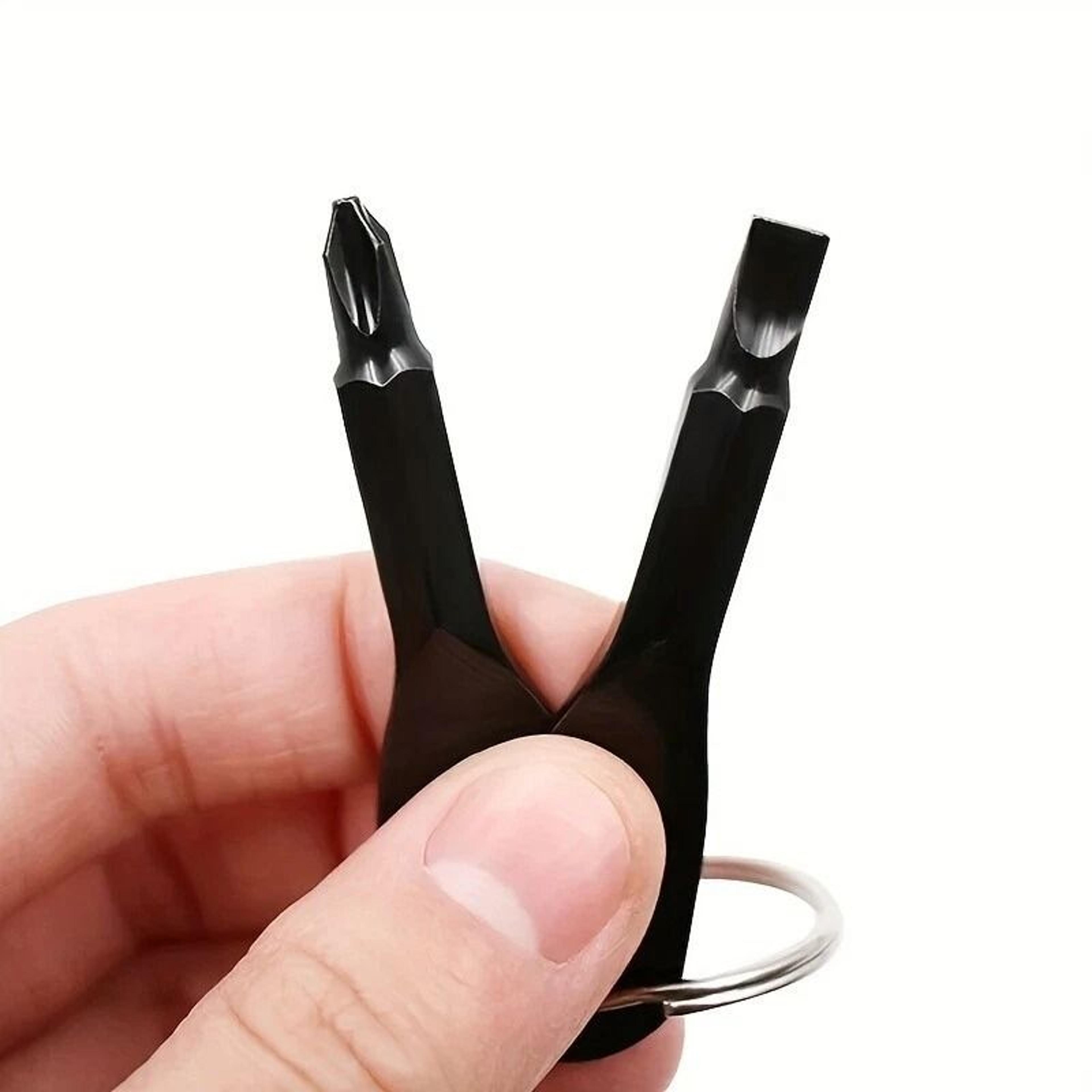 Keychain Screwdriver Set Stainless Steel Mini EDC Pocket Tool 4