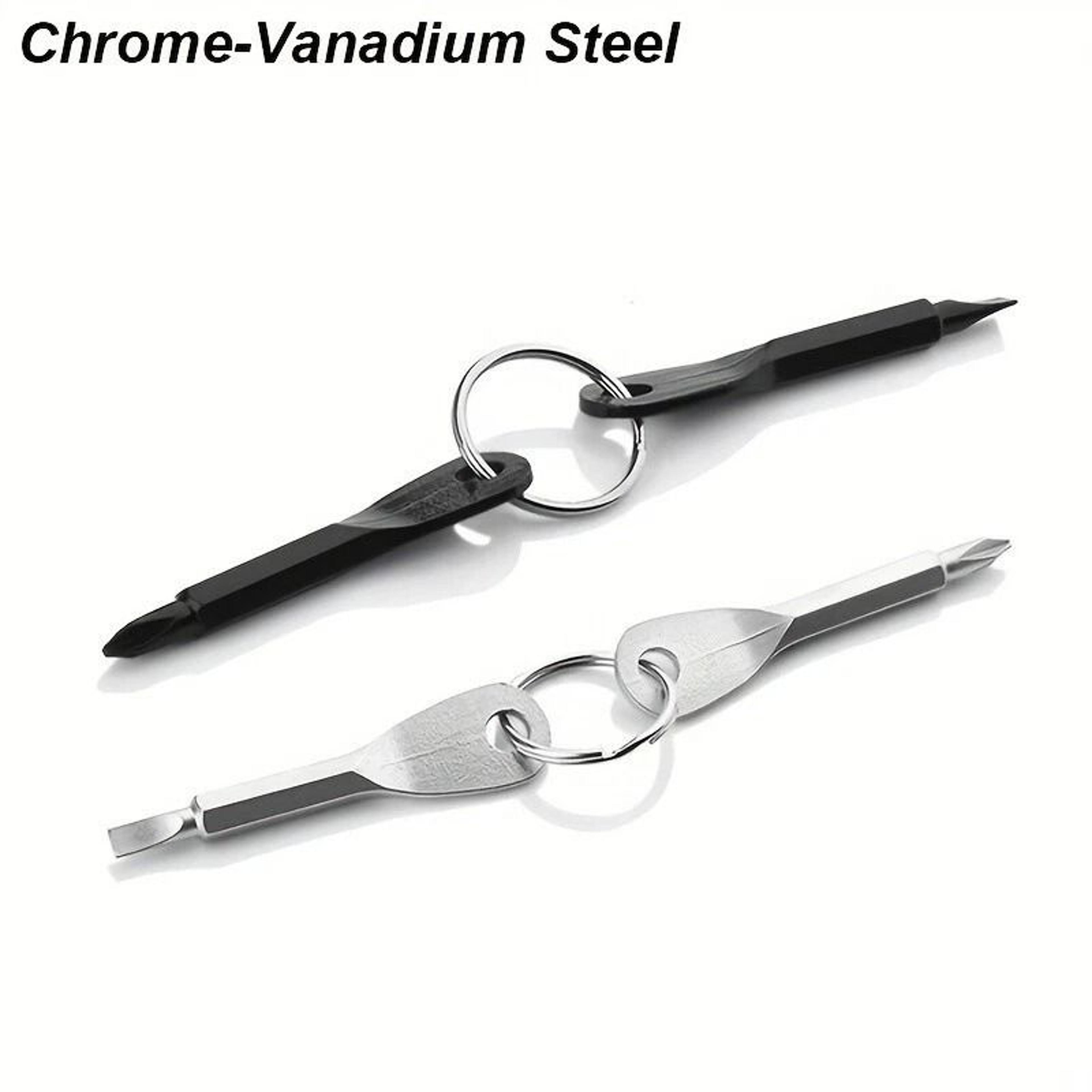 Keychain Screwdriver Set Stainless Steel Mini EDC Pocket Tool 8