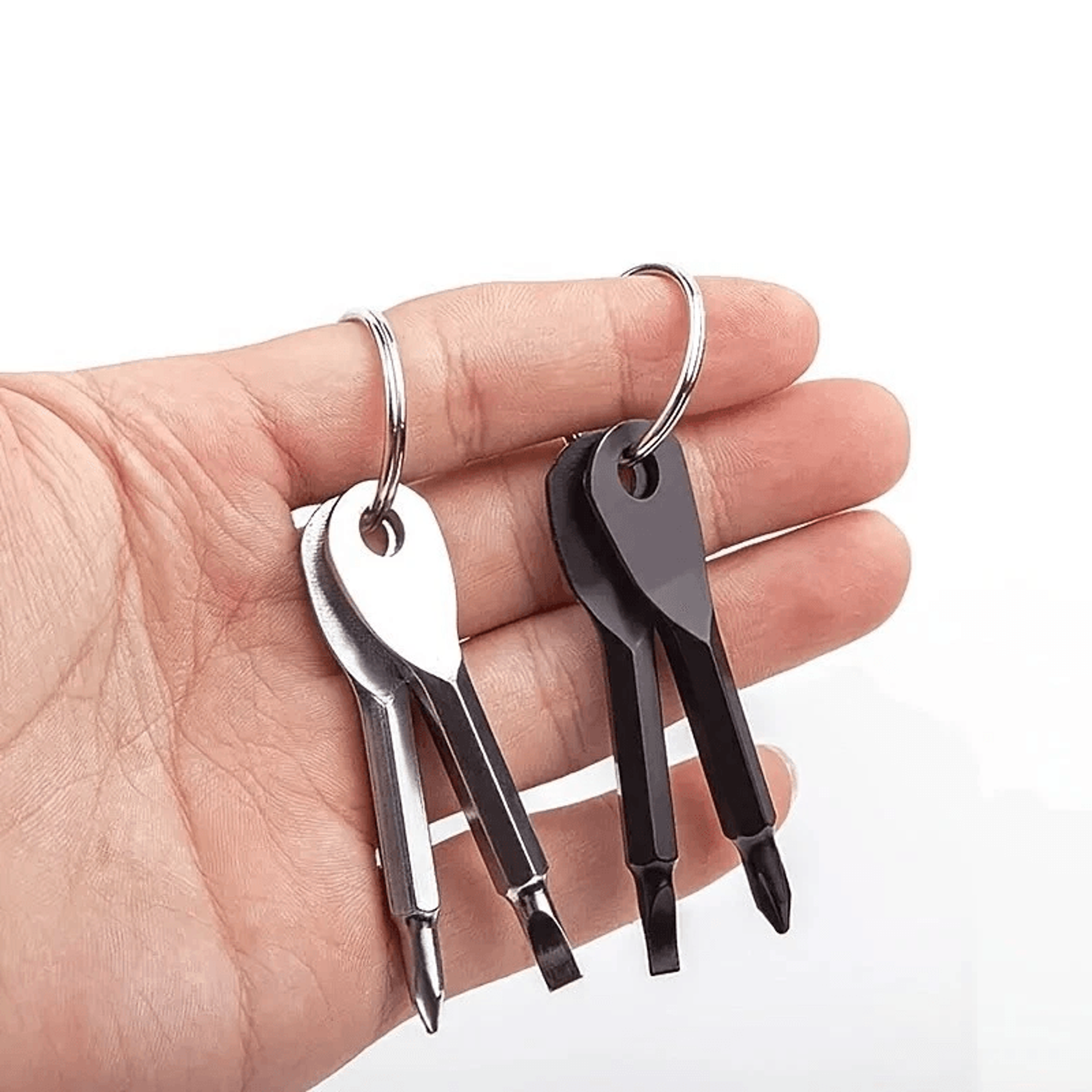 keychain screwdriver set stainless steel mini edc pocket tool