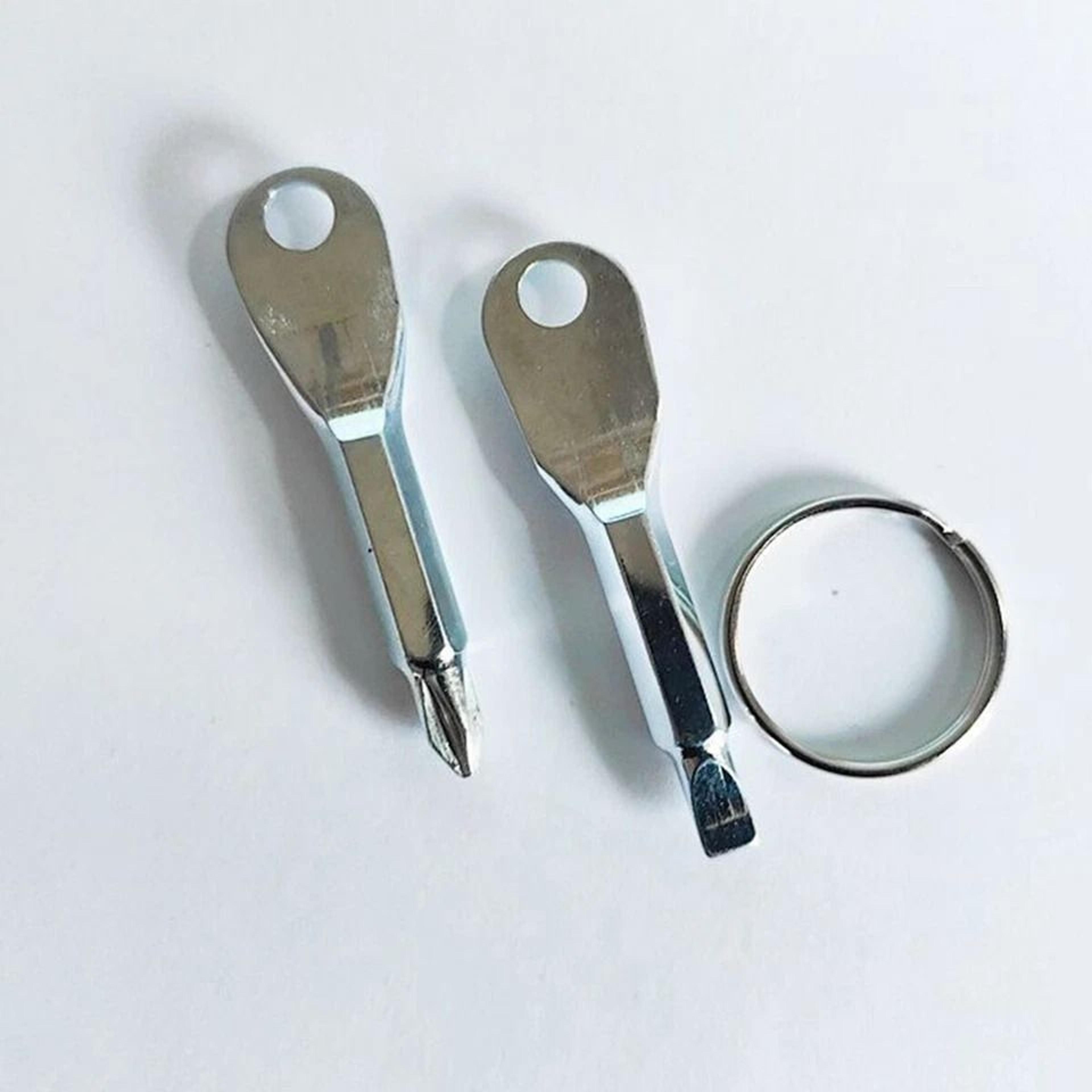 Keychain Screwdriver Set Stainless Steel Mini EDC Pocket Tool 11