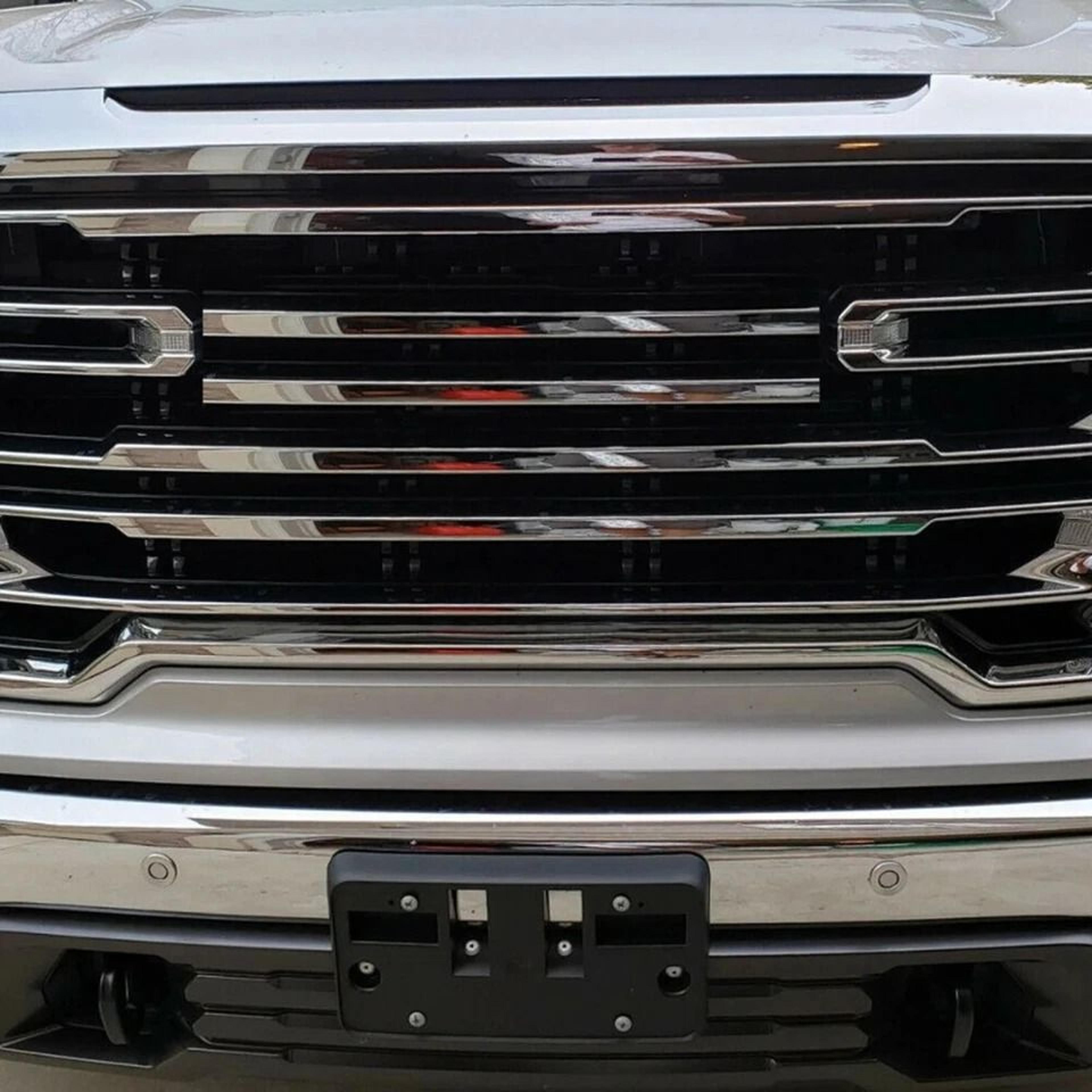 gmc sierra front license plate bracket