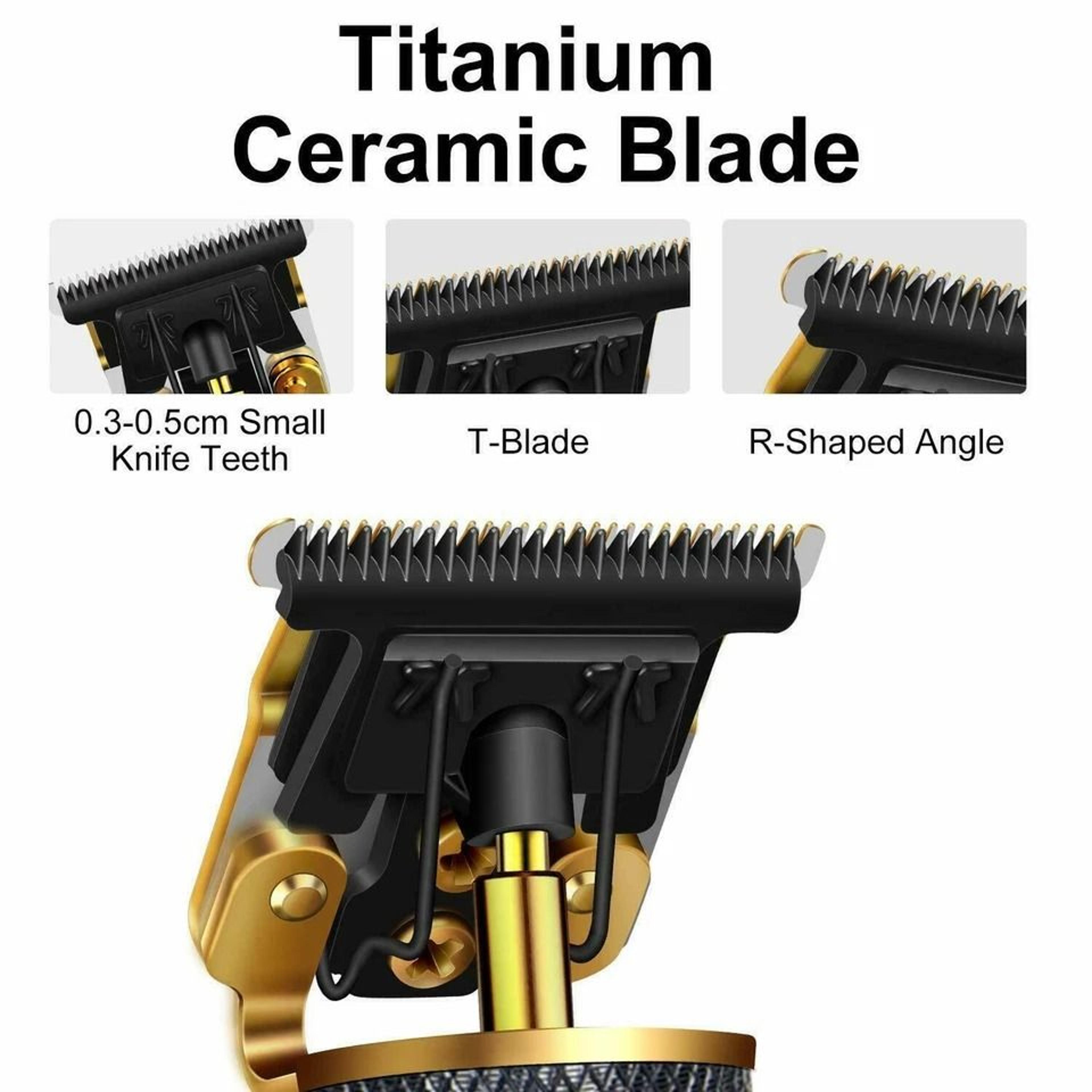 Pro Real Cordless T Blade Hair Trimmer For Sharp Beard Lines And Edging 5