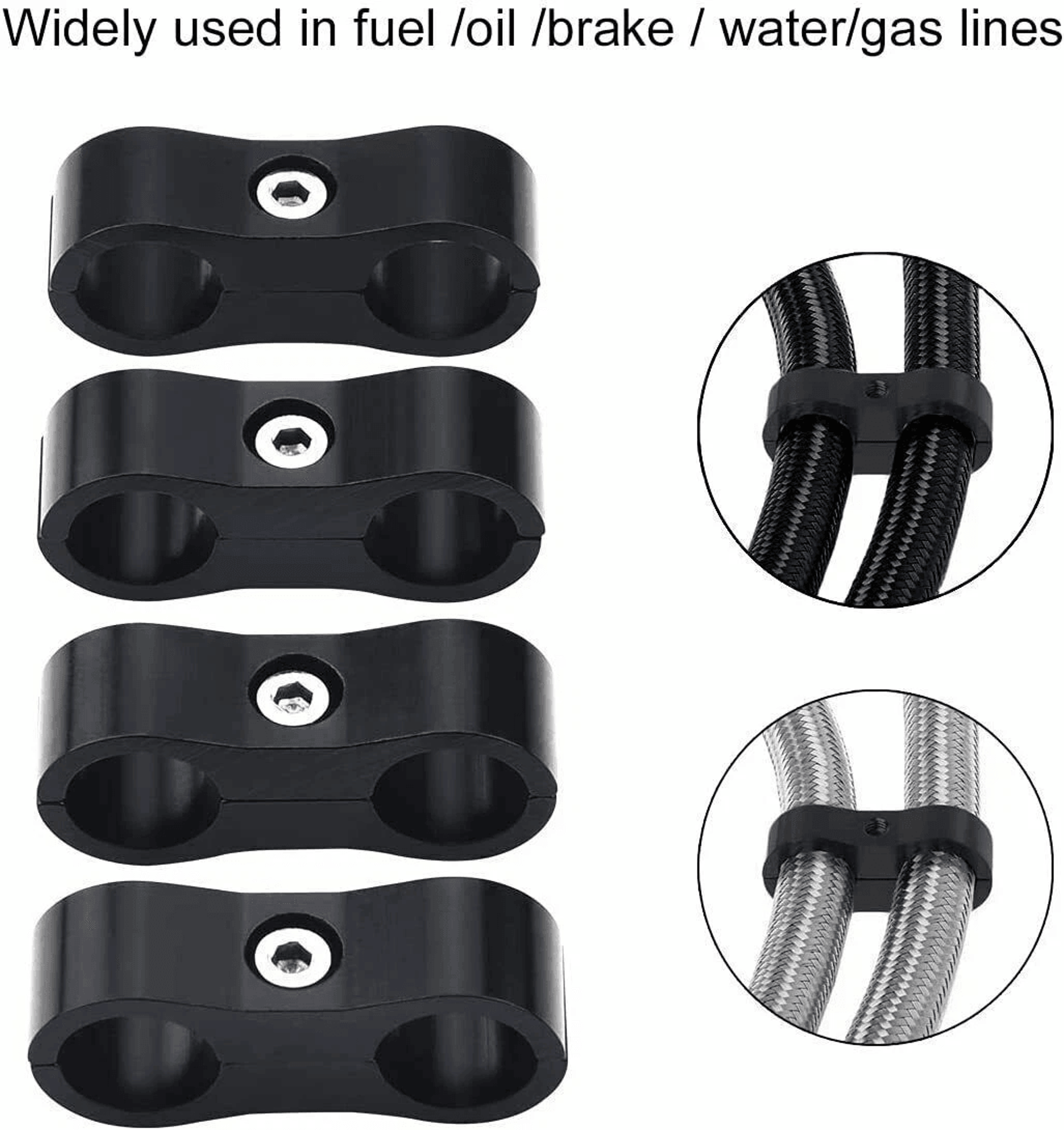Aluminum Hose Separator Clamps For Fuel Oil Line 7