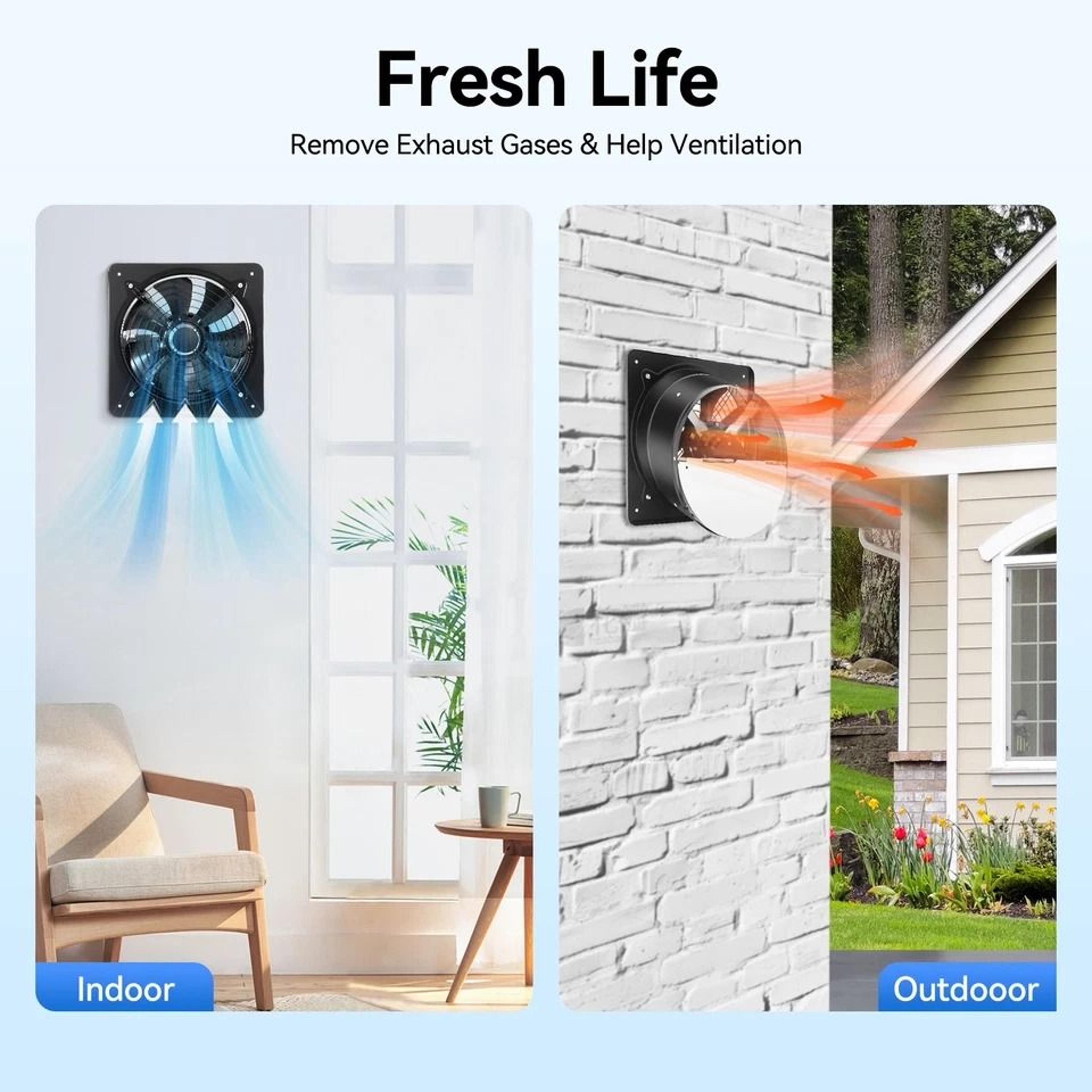Silent Wall Exhaust Fan For Bathroom Kitchen And Garage Ventilation 11