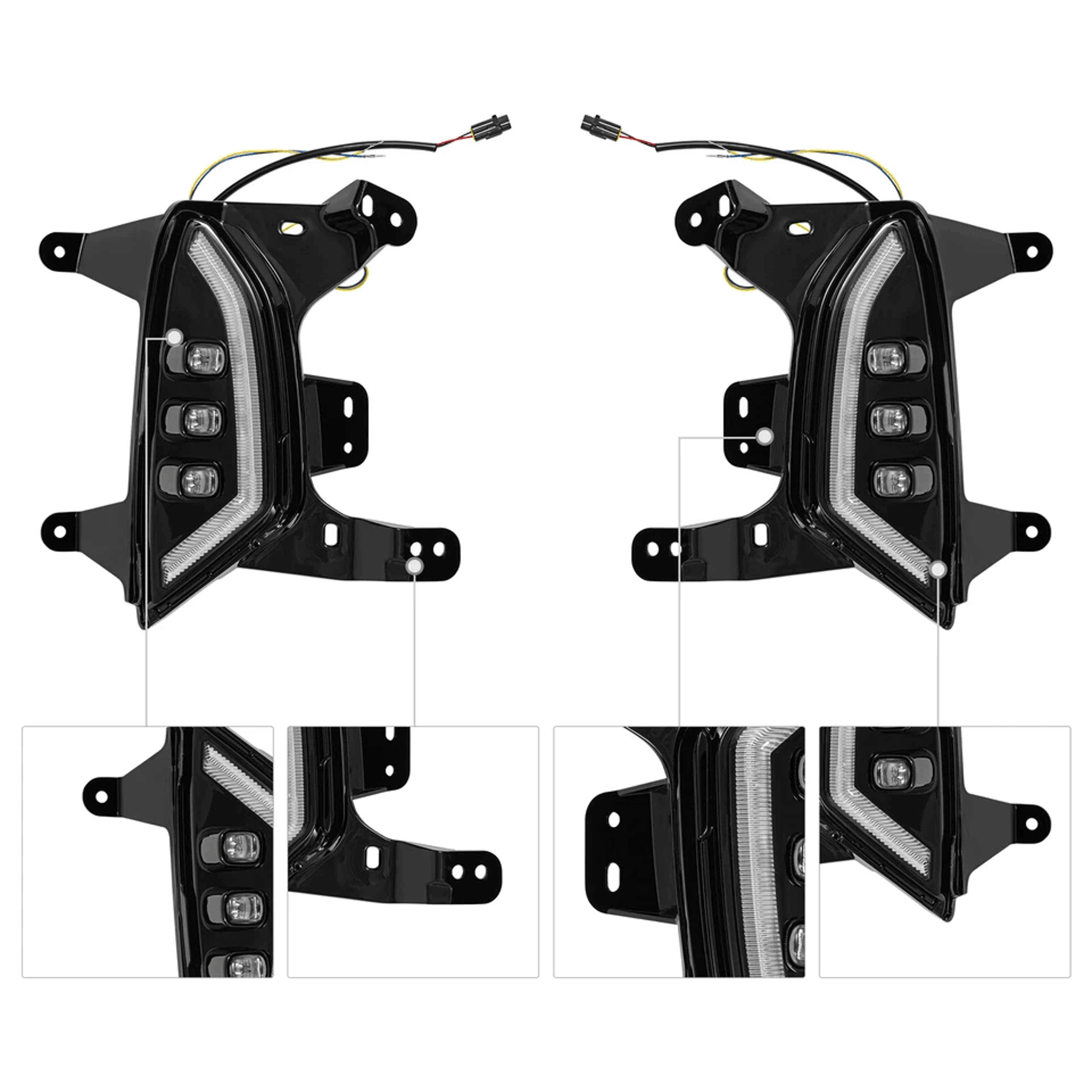LED Fog Lights With Daytime Running Lights And Turn Signal Universal Fit For Vehicles 1