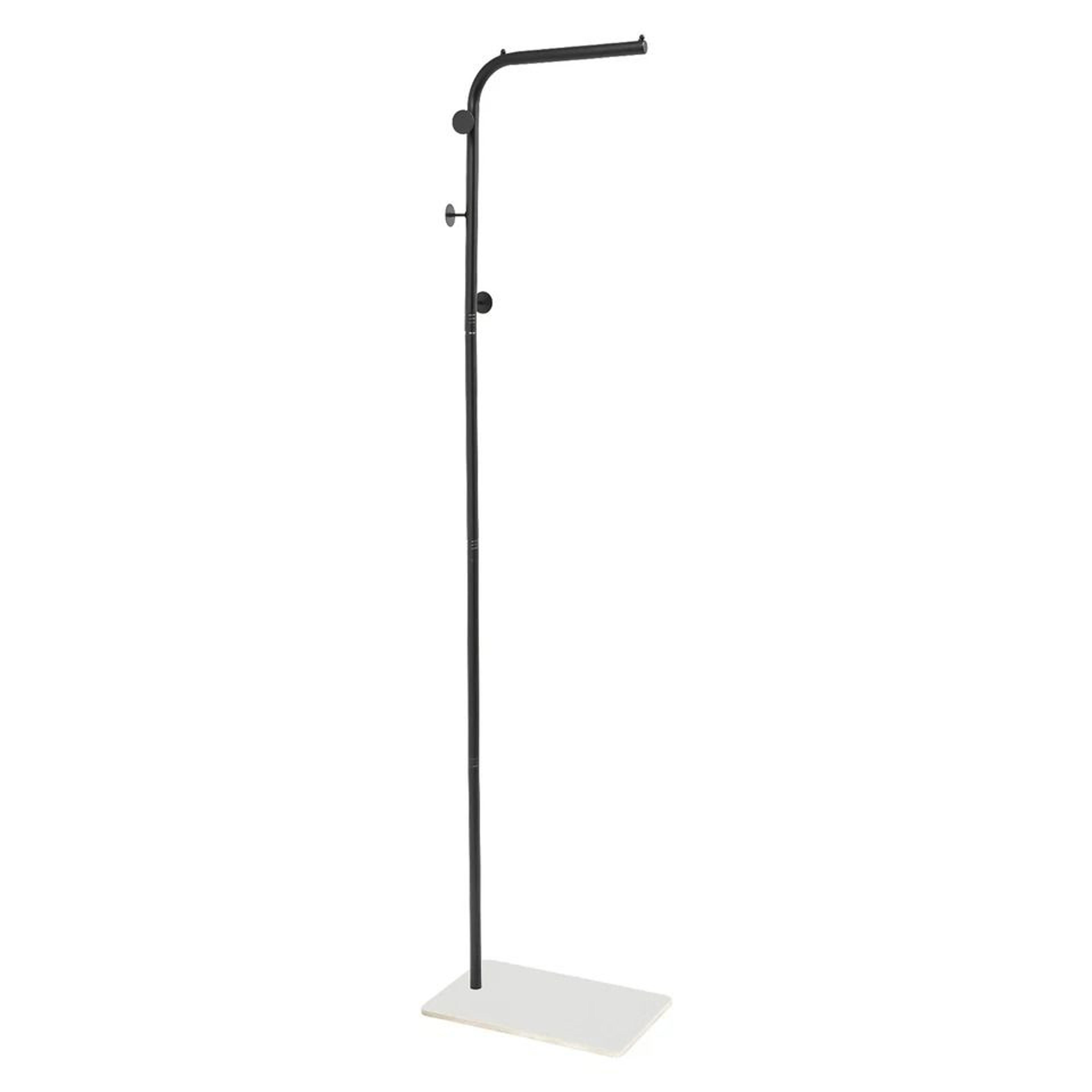 premium l-shape coat rack with hooks and shelf for organized storage