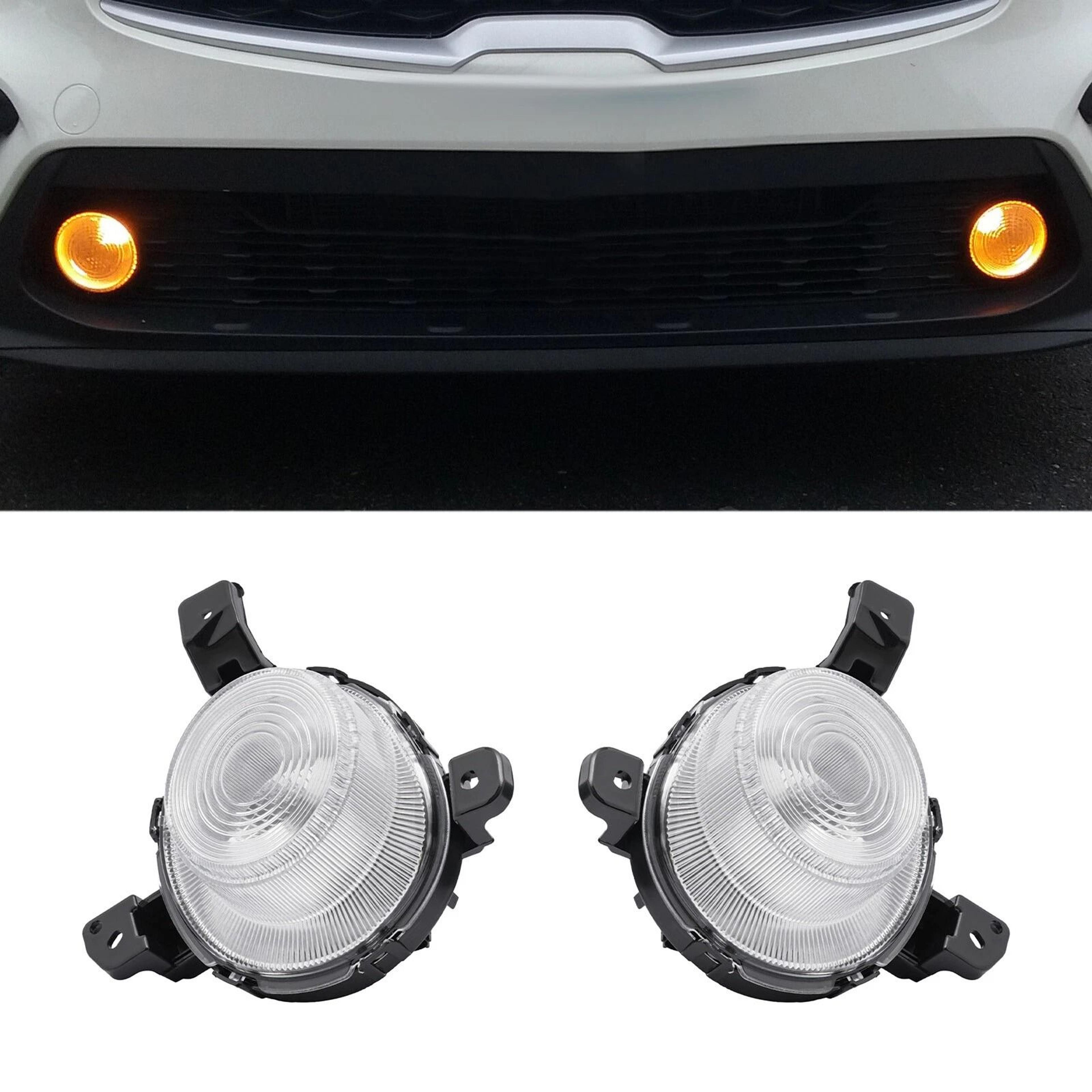 premium replacement front bumper fog lights for kia forte