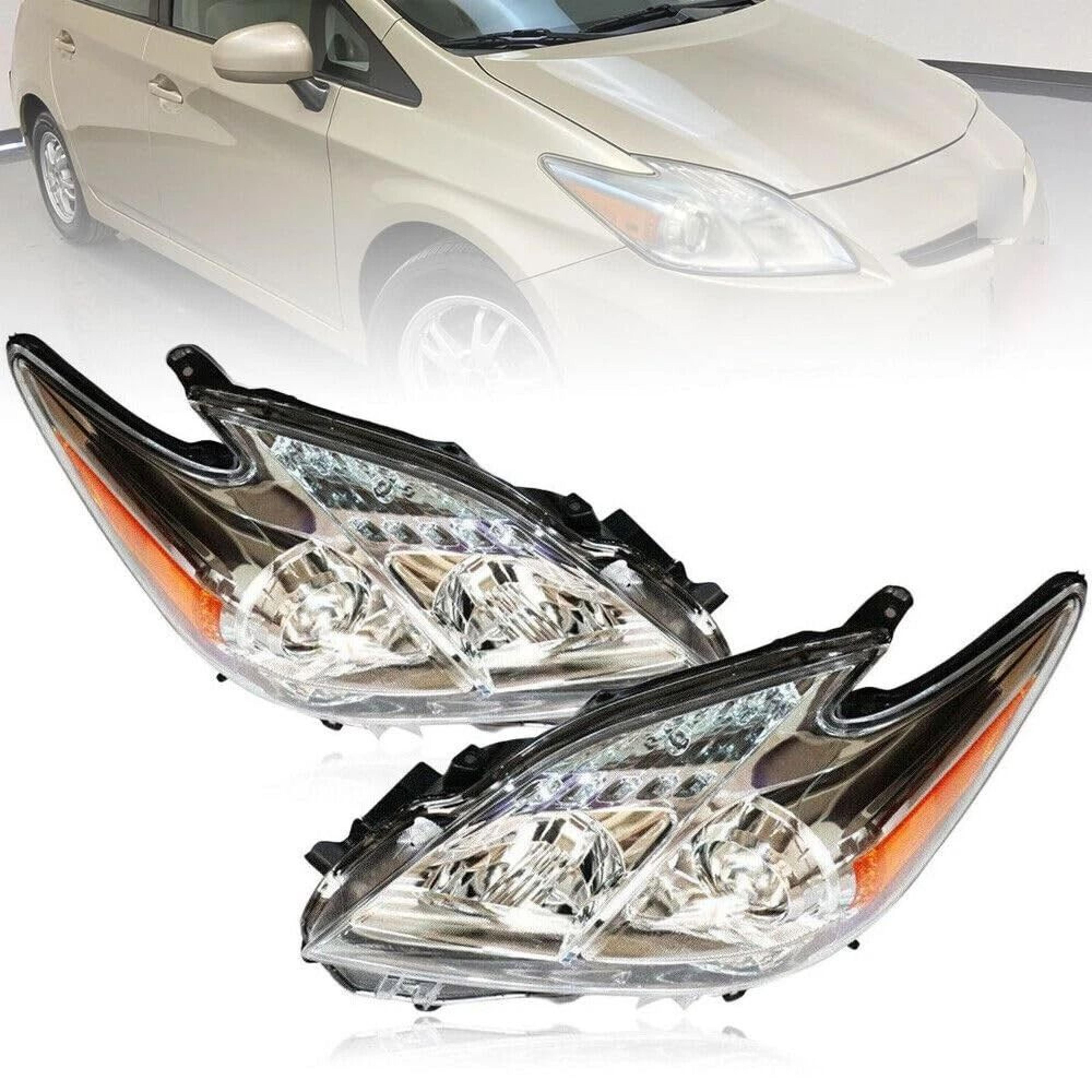 toyota prius passenger side halogen headlight assembly right front replacement