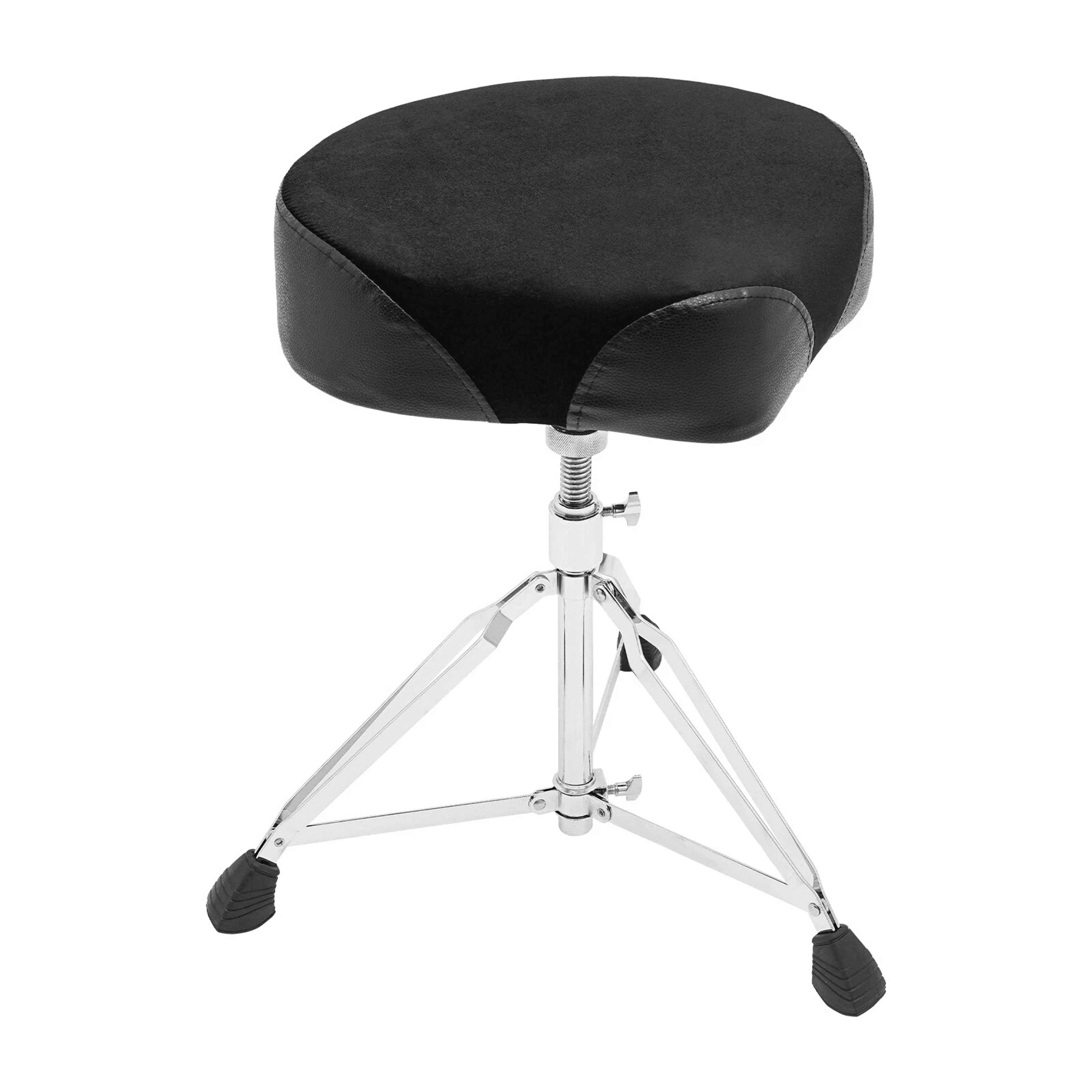 adjustable drum throne with thick padded seat, black drummers stool and guitar chair