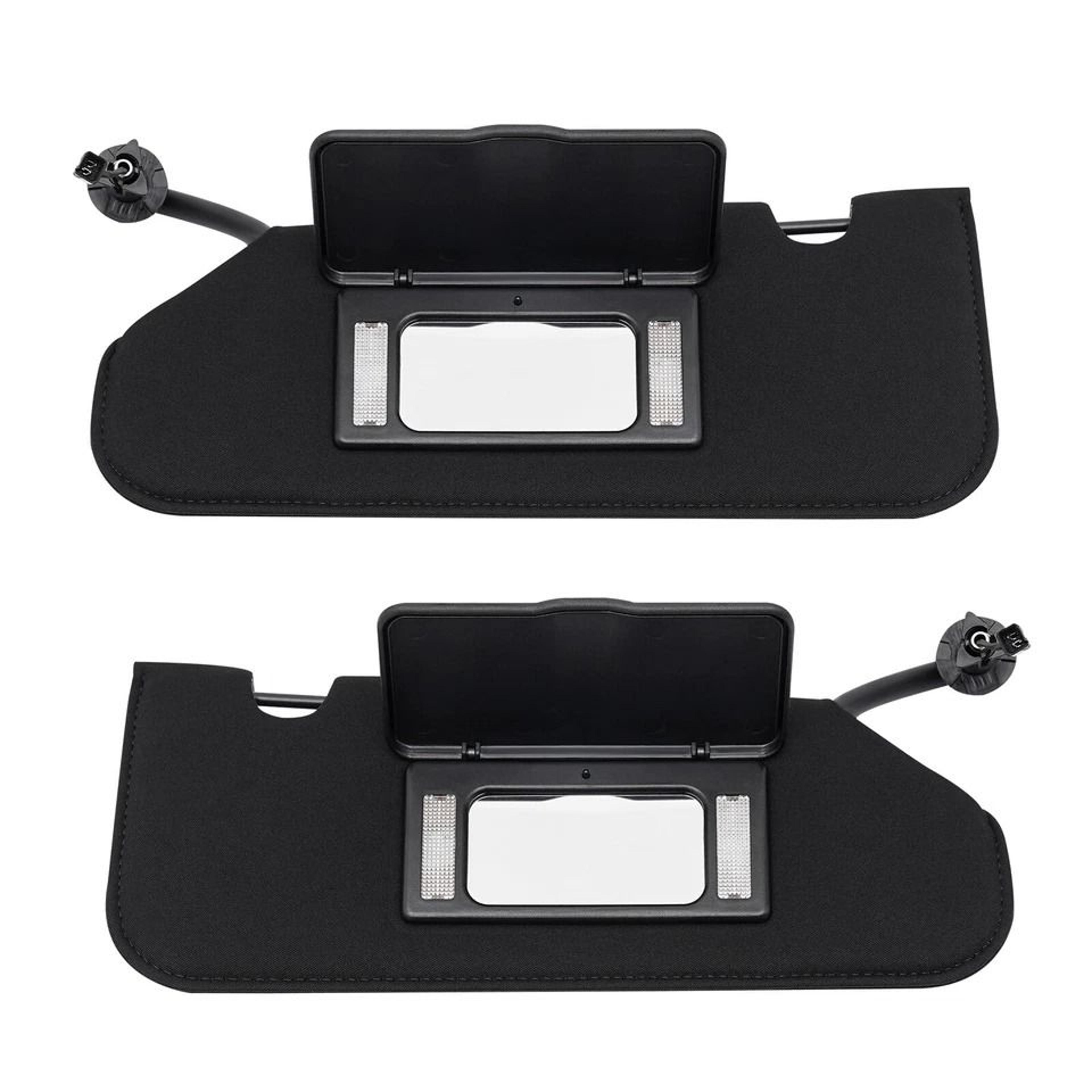 corvette sun visor set with led light for chevrolet corvette driver & passenger side