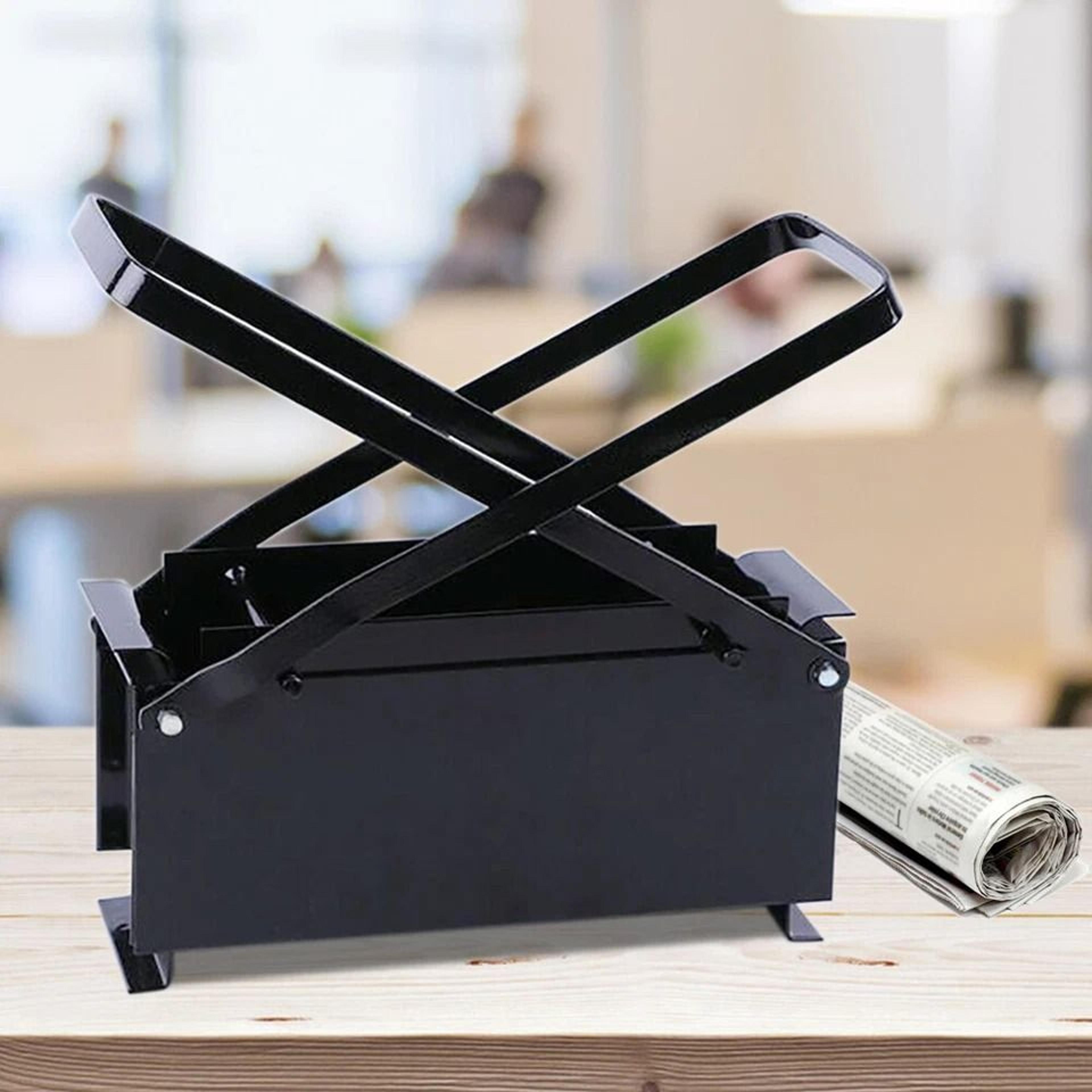 Black Iron Paper Log Maker Ecycled Paper Briquette Press For Eco Friendly Fuel Logs 6