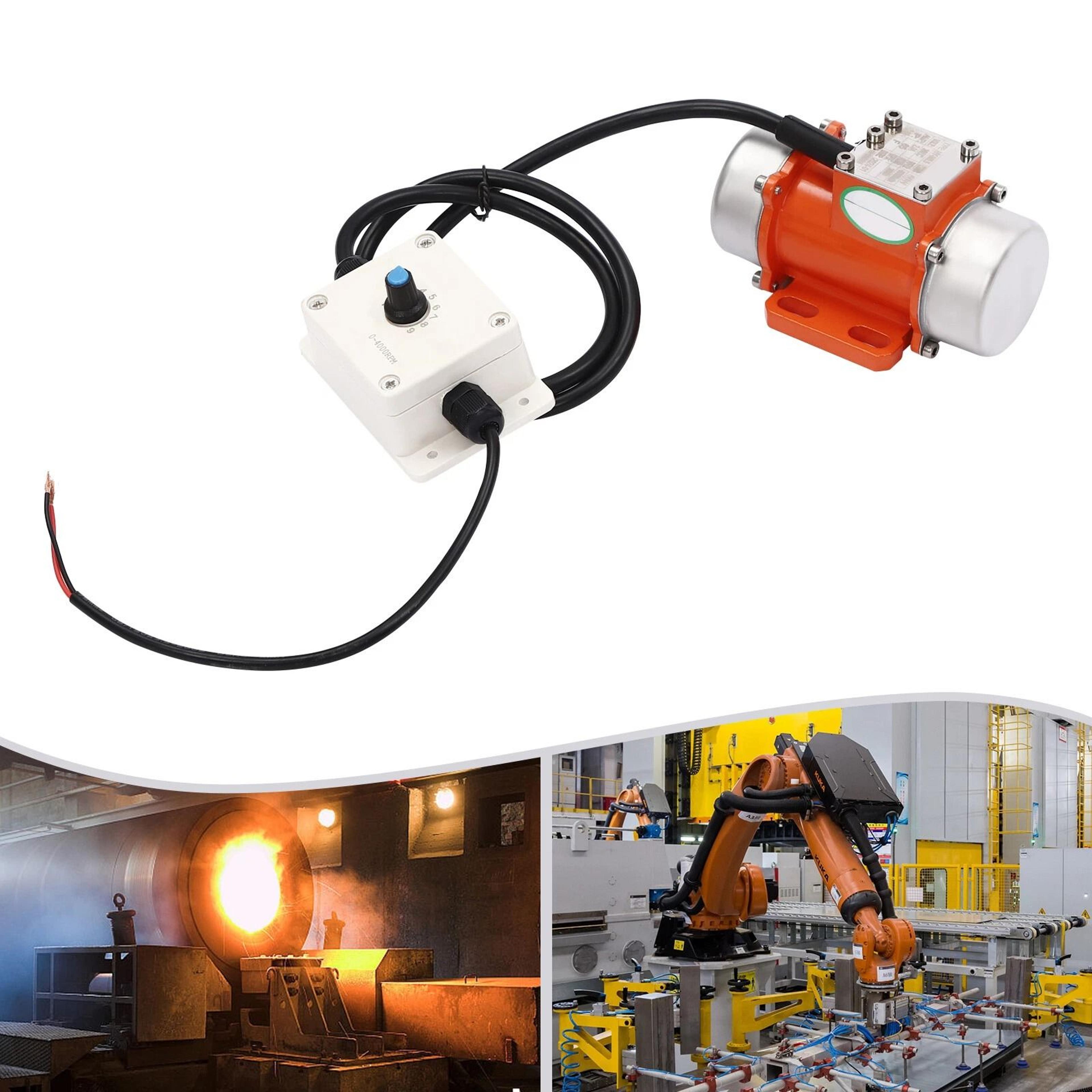brushless vibration motor with adjustable speed controller for industrial equipment