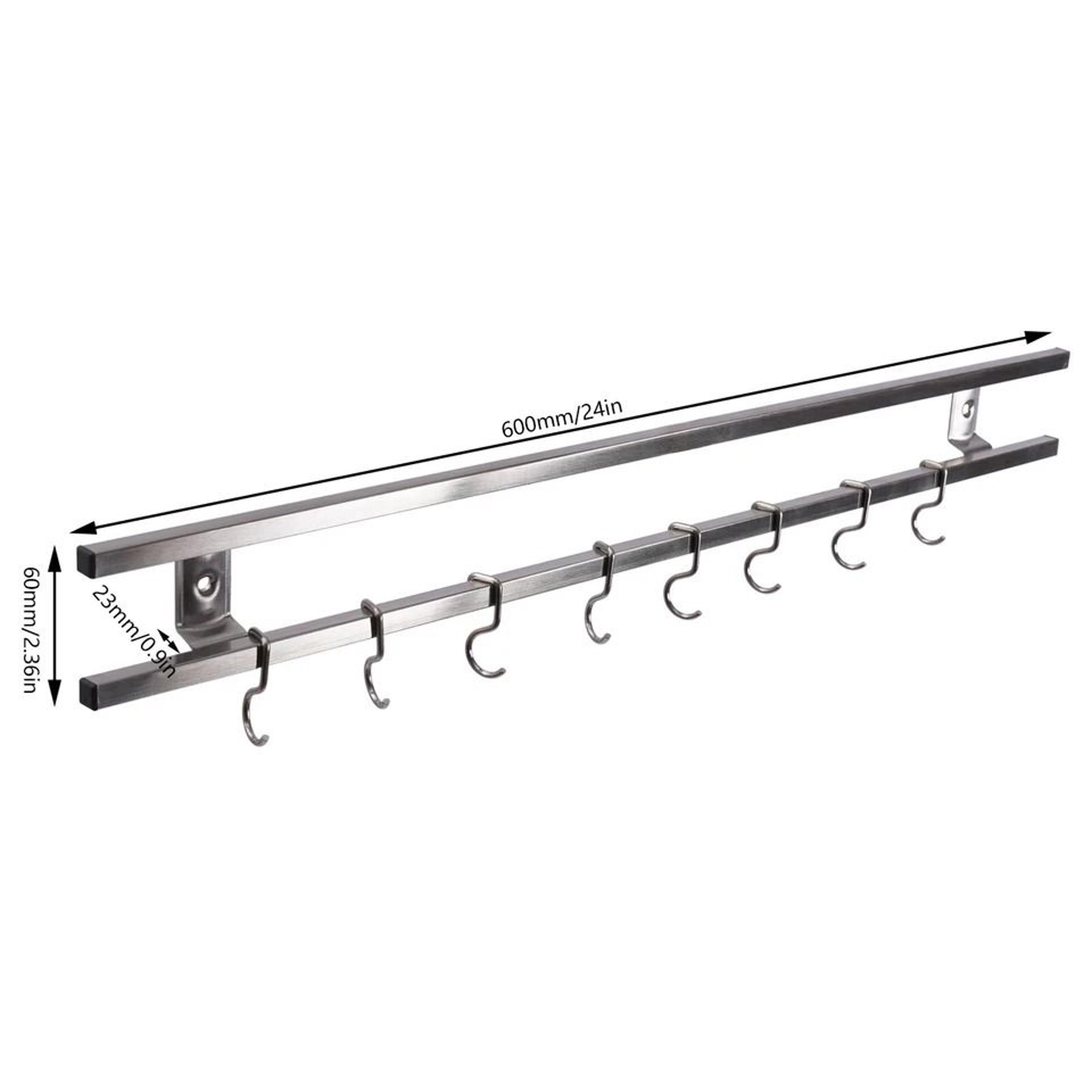Magnetic Knife Holder With Hooks Wall Mounted Knife Strip Kitchen Organizer 6
