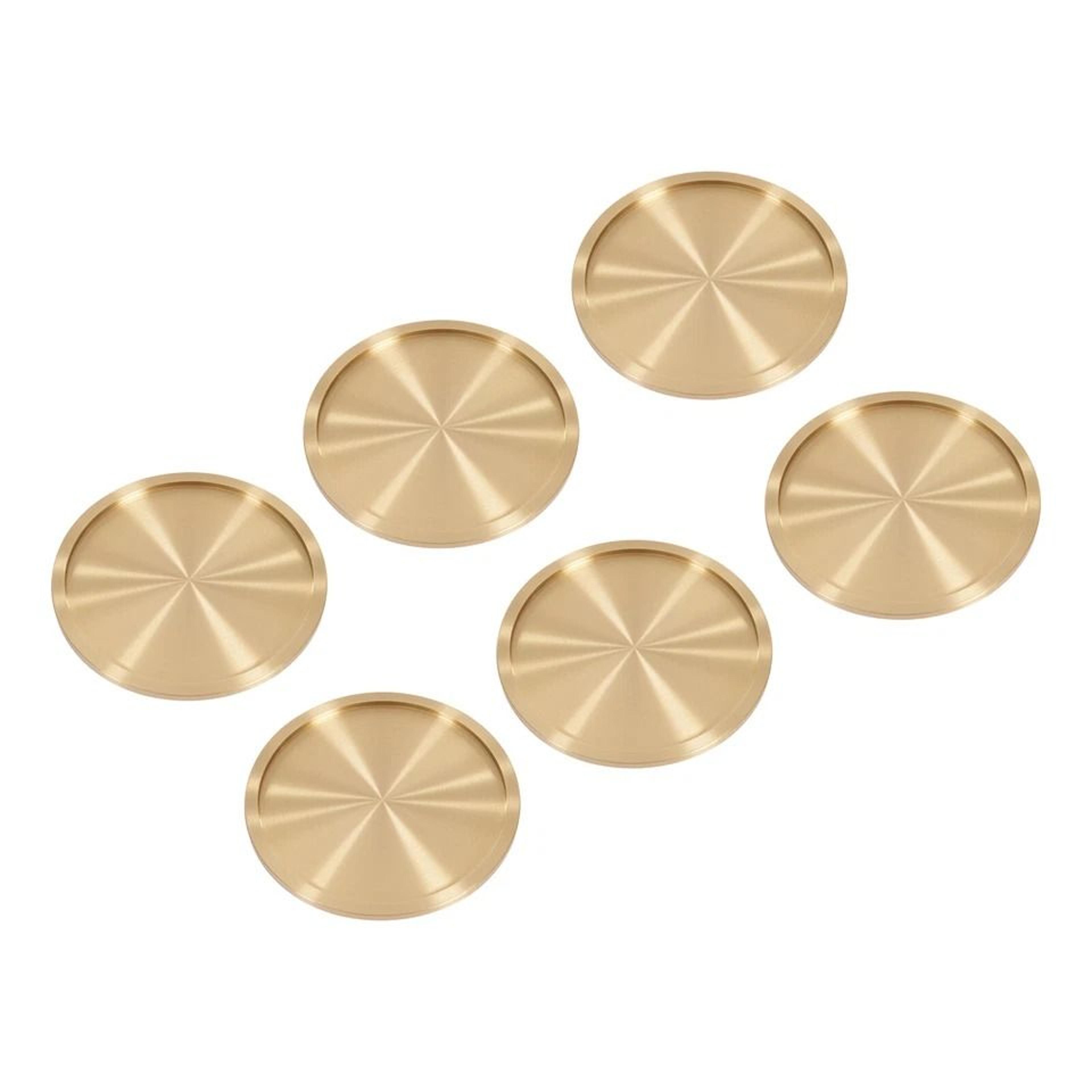 Elegant Brass Cup Mats  Brass Coasters Set Of  Premium Table Protectors 1