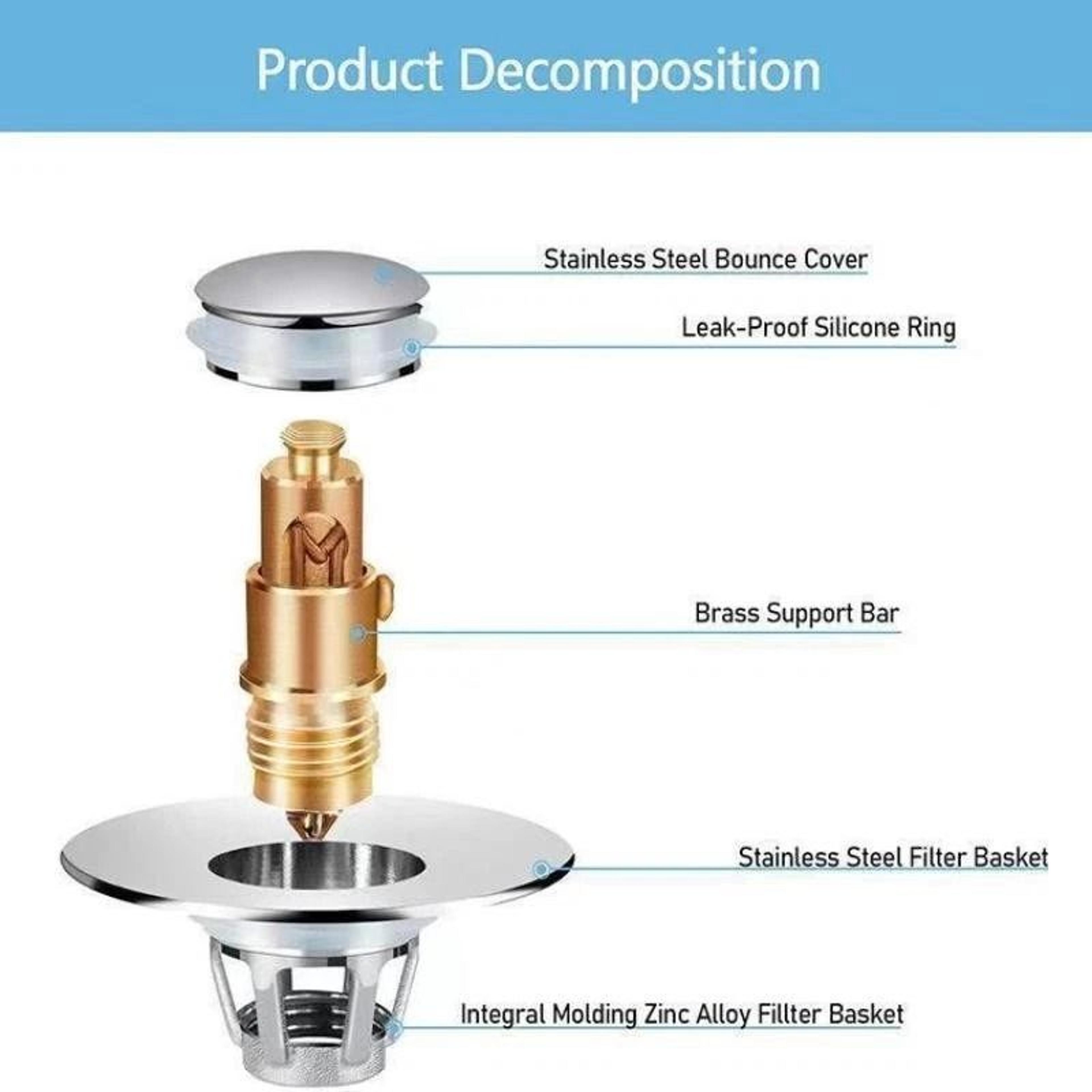 Universal Magic Sink Drain Stopper Instant Drain Replacement Stopper Solution 4