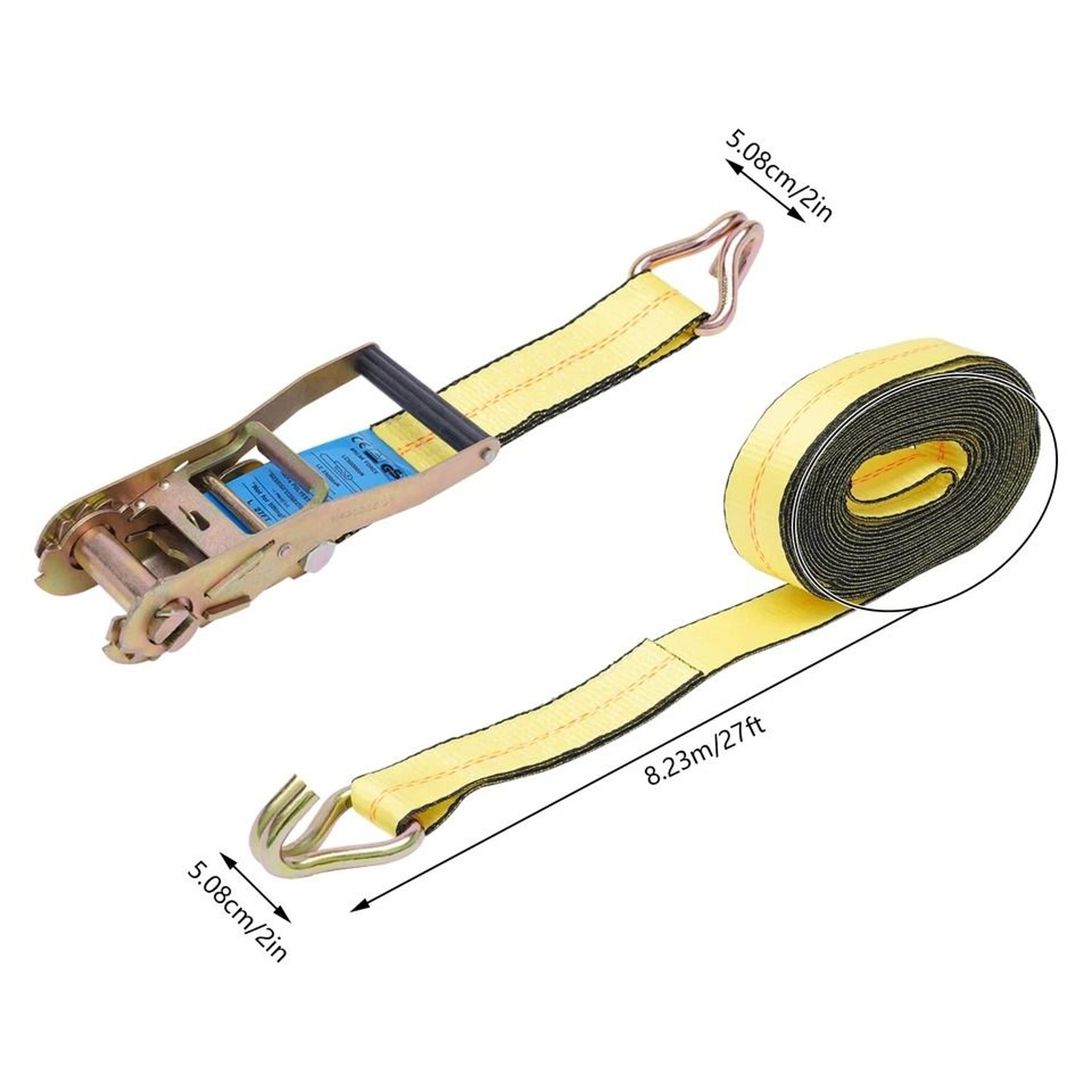 Heavy Duty Ratchet Straps Tie Down Straps With Double J Hooks 4