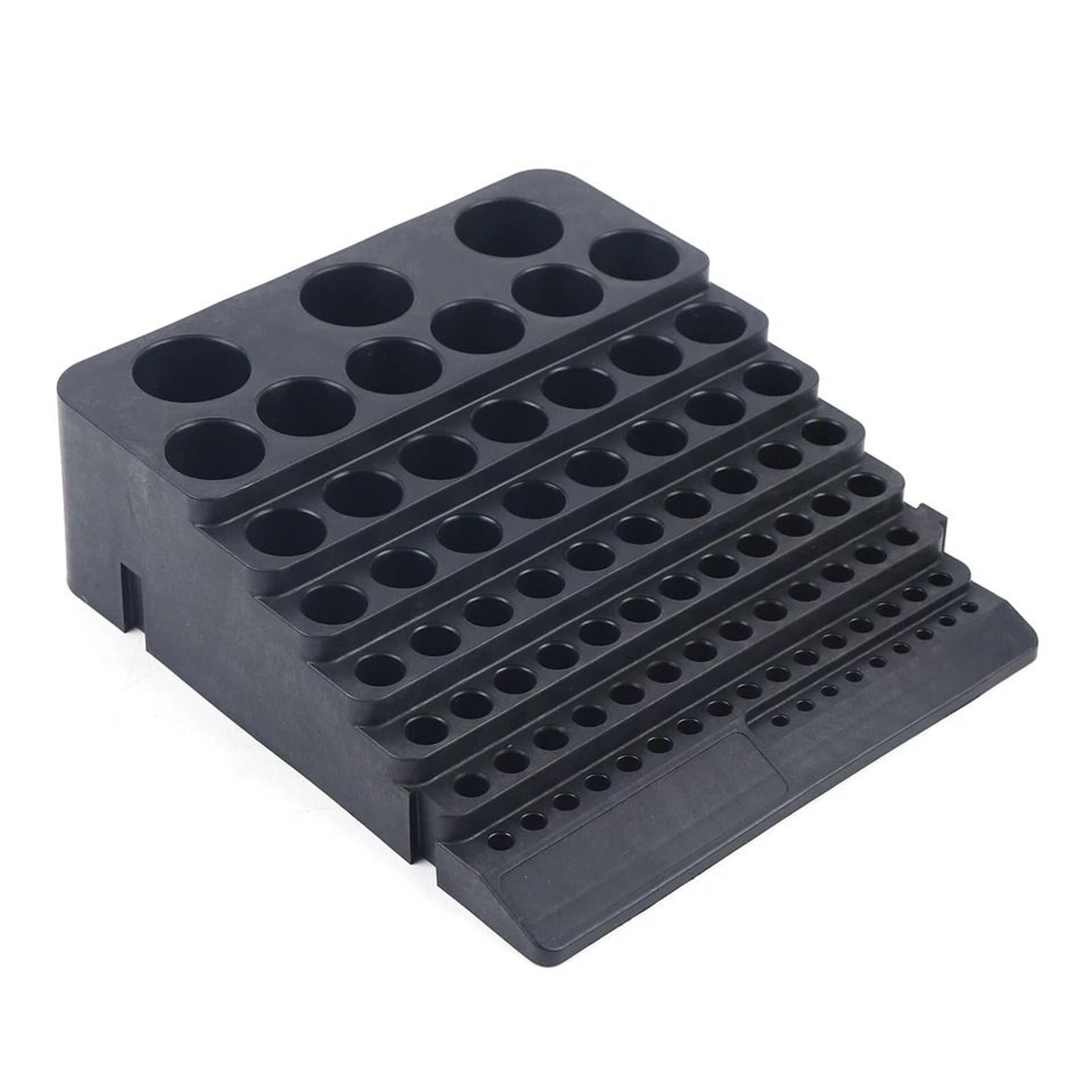 premium drill bit organizer & drill bit storage rack hole tool holder stand