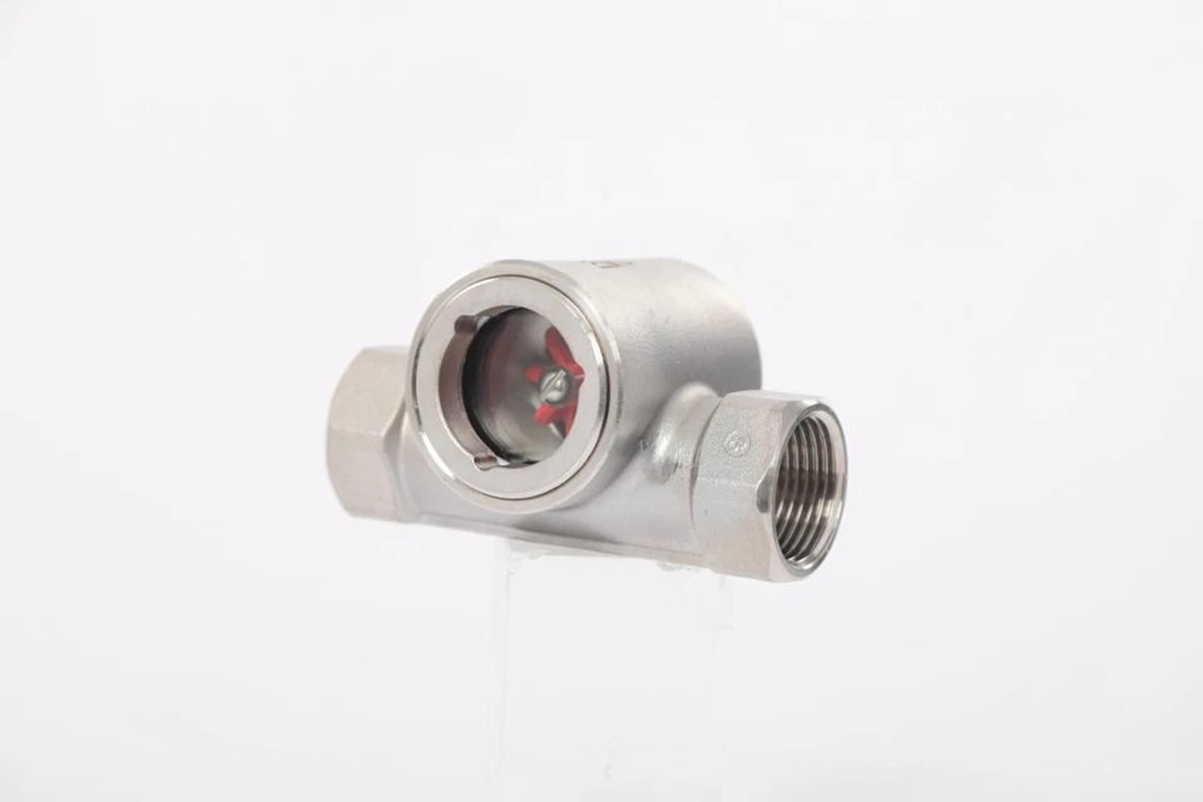 Stainless Steel Flow Indicator Durable Sight Water Flow Gauge 1