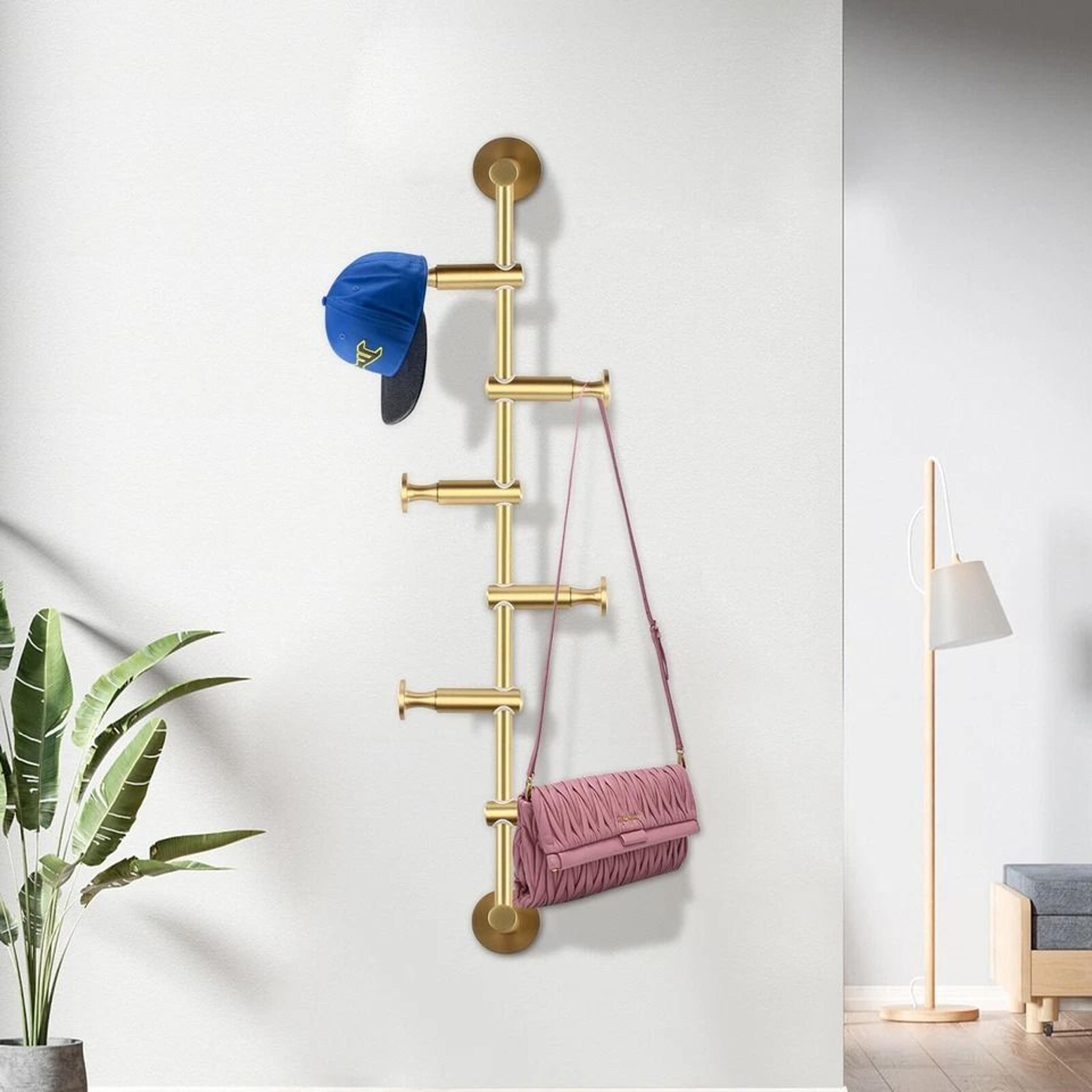 Retro Wall Mounted Coat Rack 6 Hook Hat Rack For Entryway Storage 1