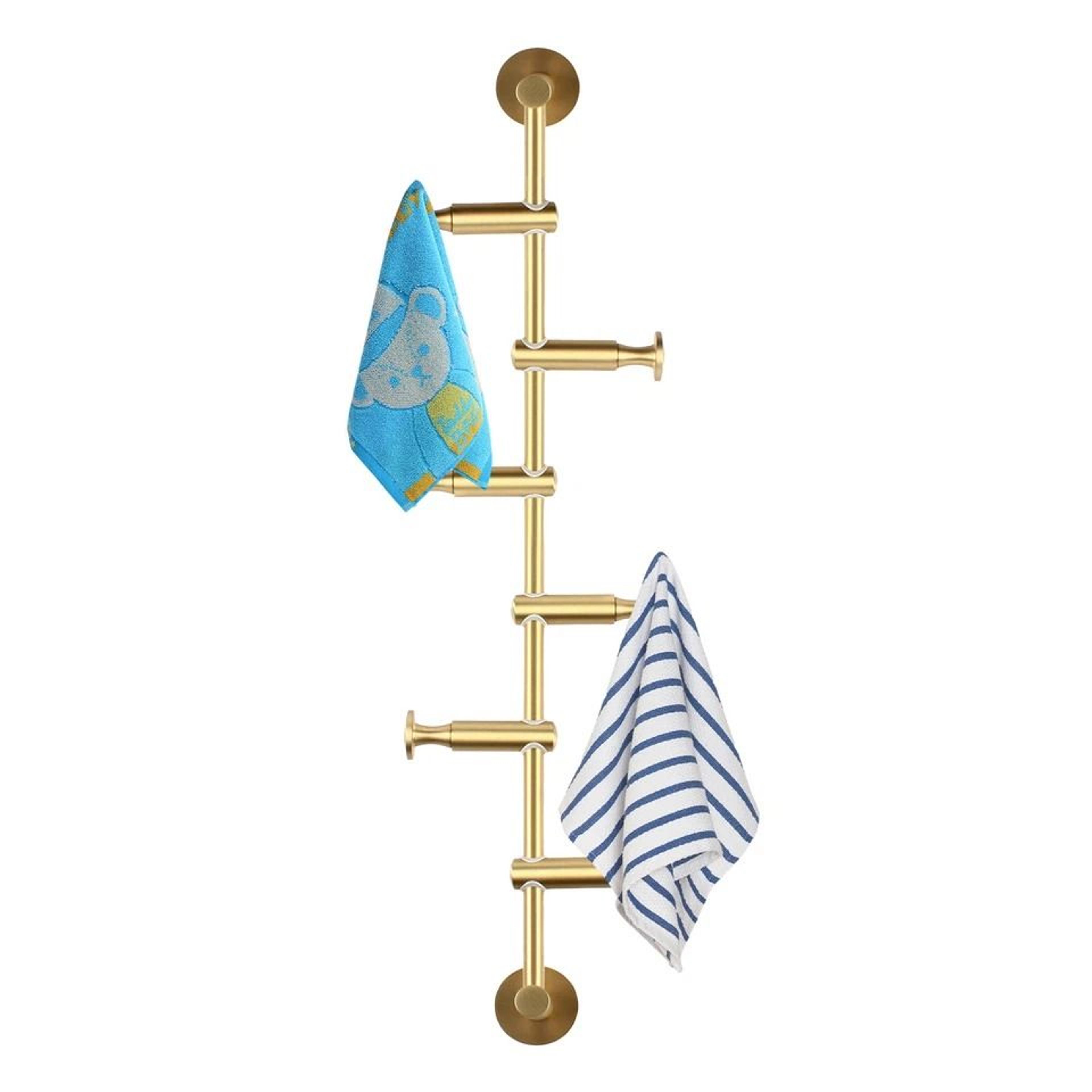 Retro Wall Mounted Coat Rack 6 Hook Hat Rack For Entryway Storage 6