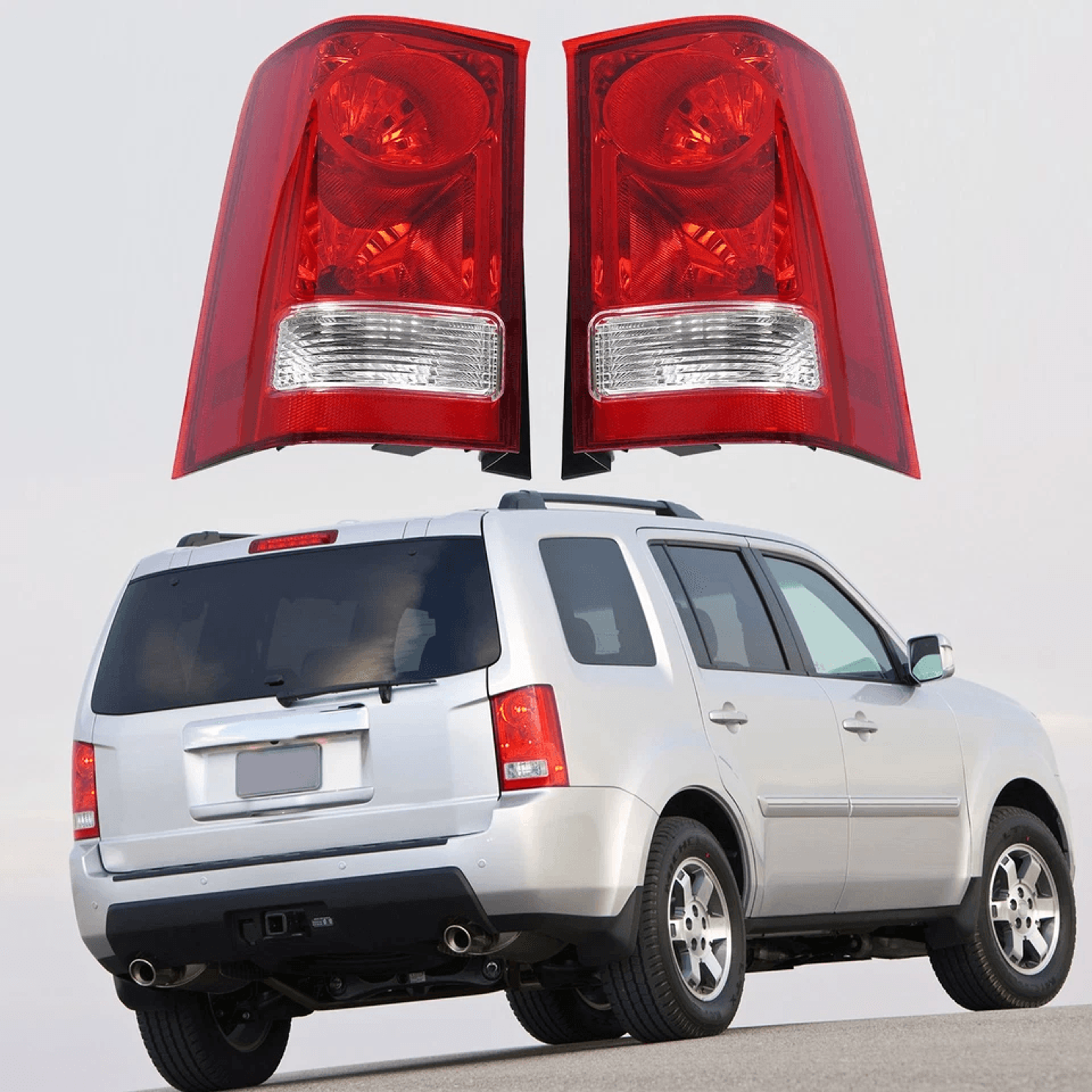 premium fit replacement honda pilot tail lights pair impact resistant halogen aftermarket tail light assembly