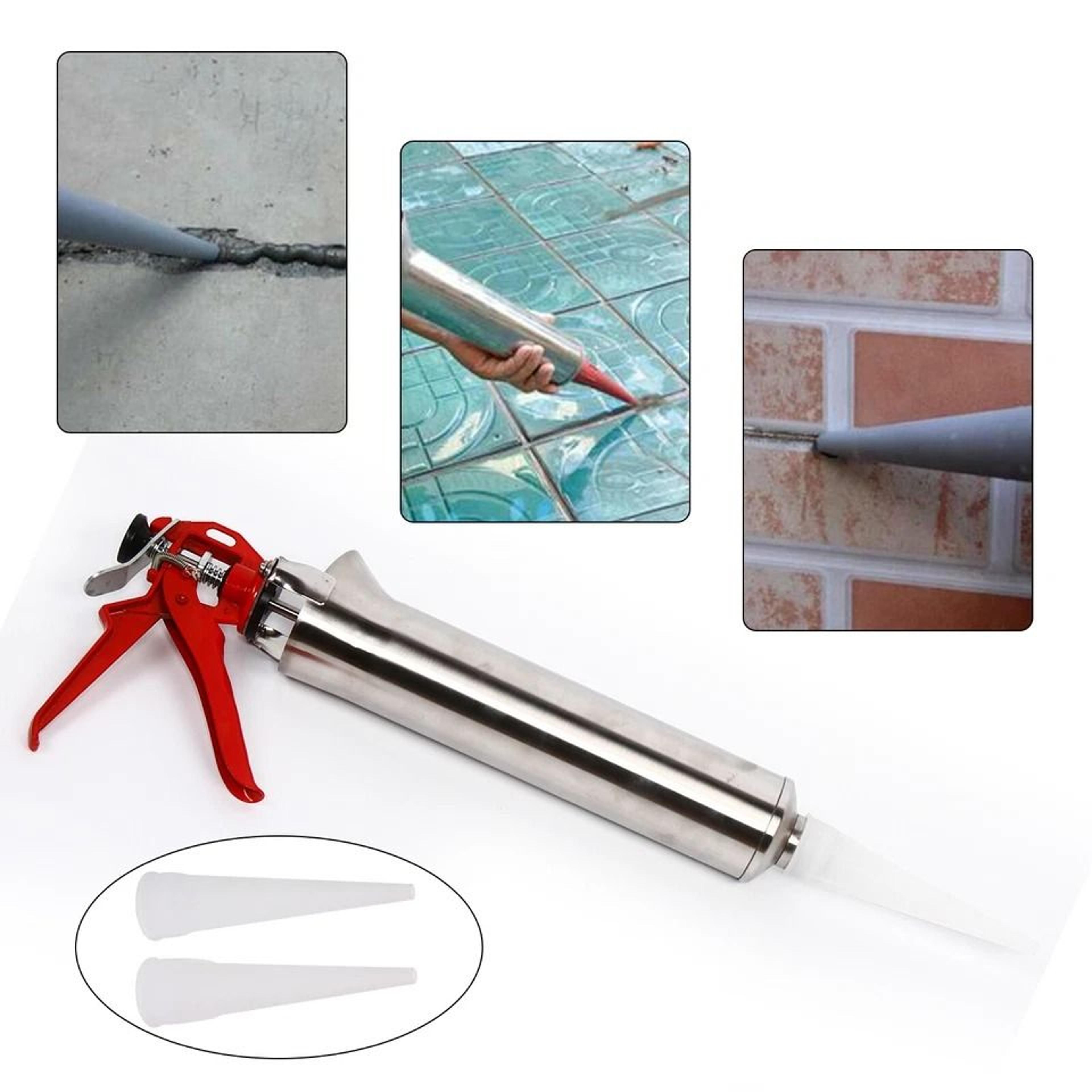 Professional Stainless Steel Mortar Pointing Tool Grouting Gun Cement Caulking Applicator 5