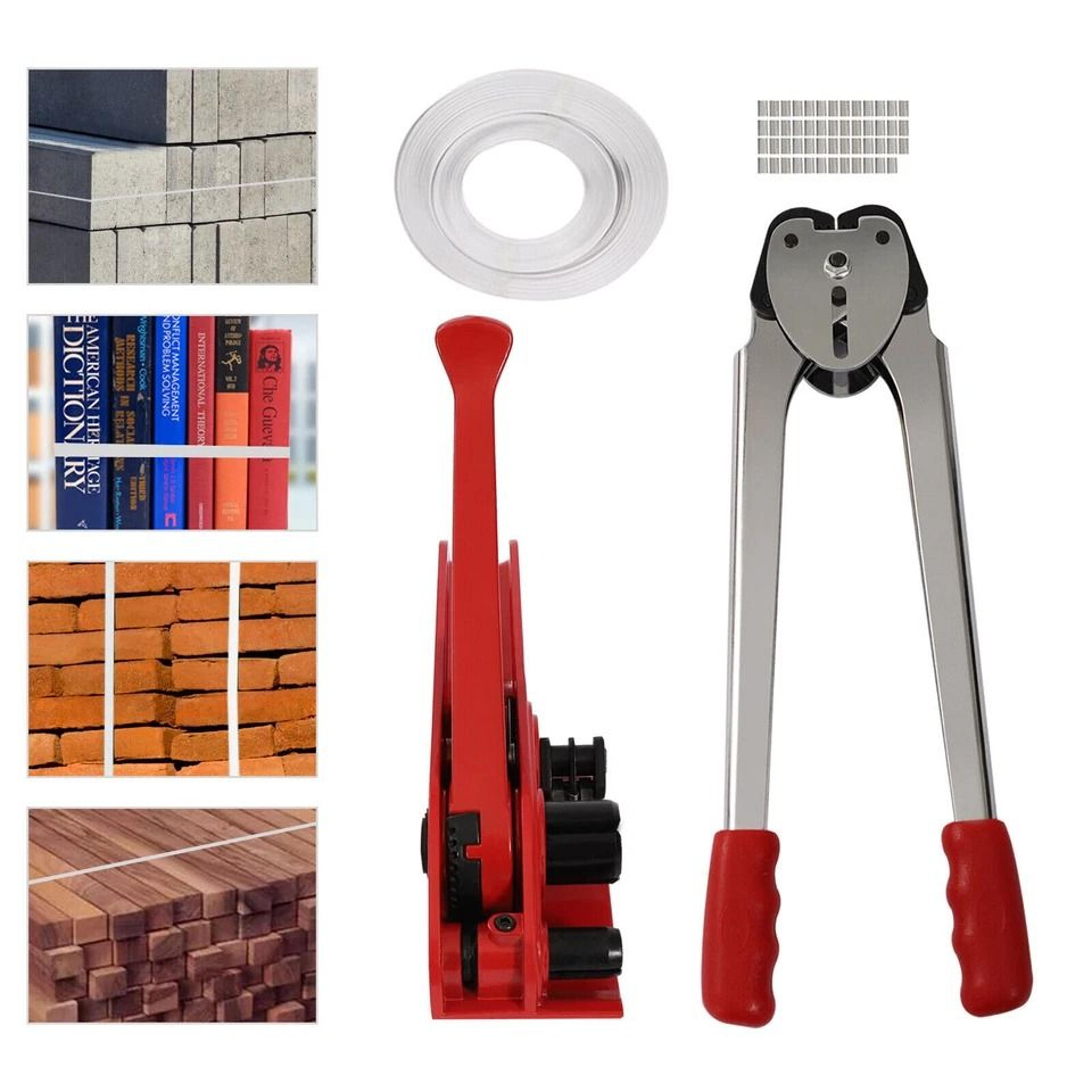 Premium Manual Strapping Tool Kit Heavy Duty Pallet  Packaging Banding Kit With Tensioner Sealer  C 6