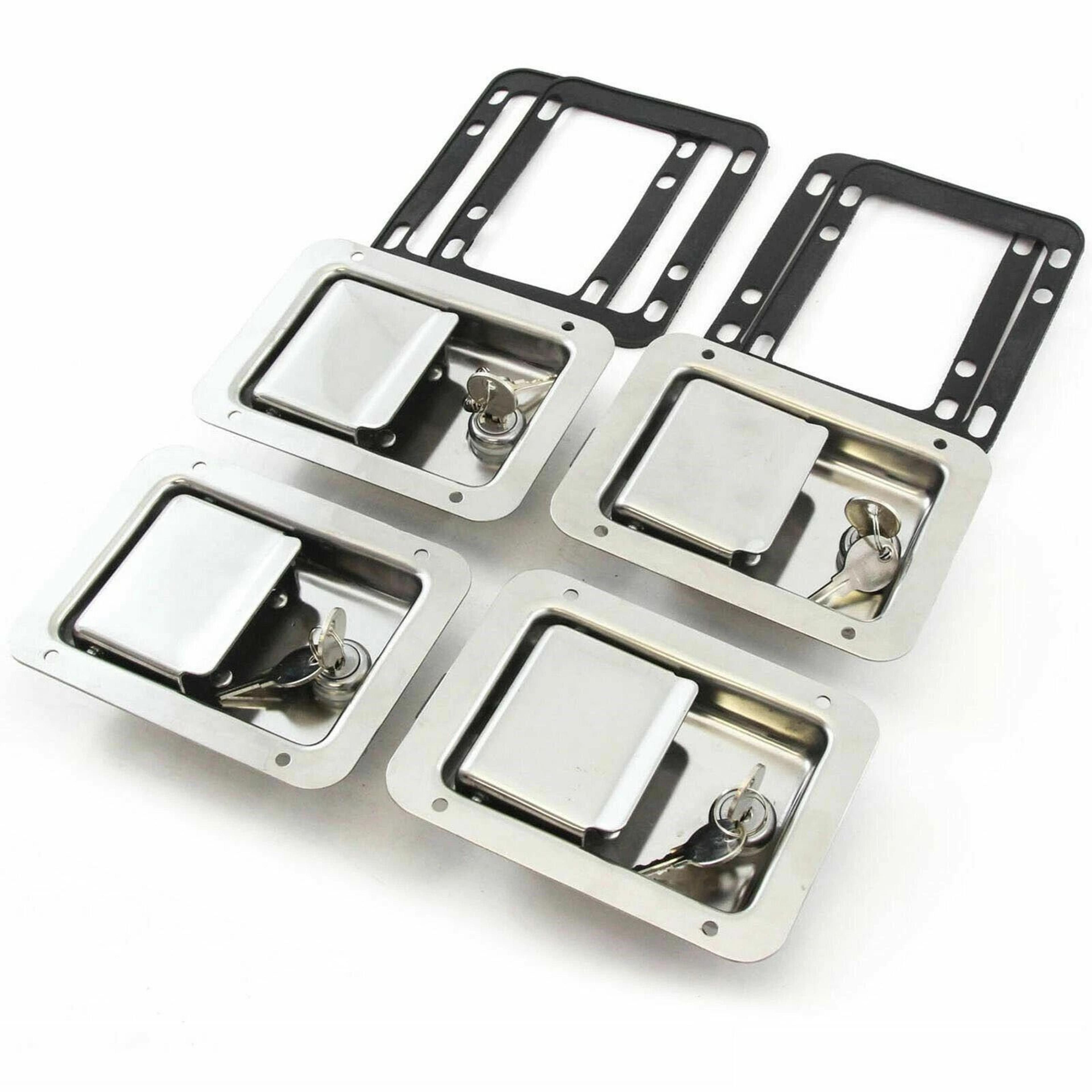 heavy duty stainless steel toolbox latch set paddle door handles with keys