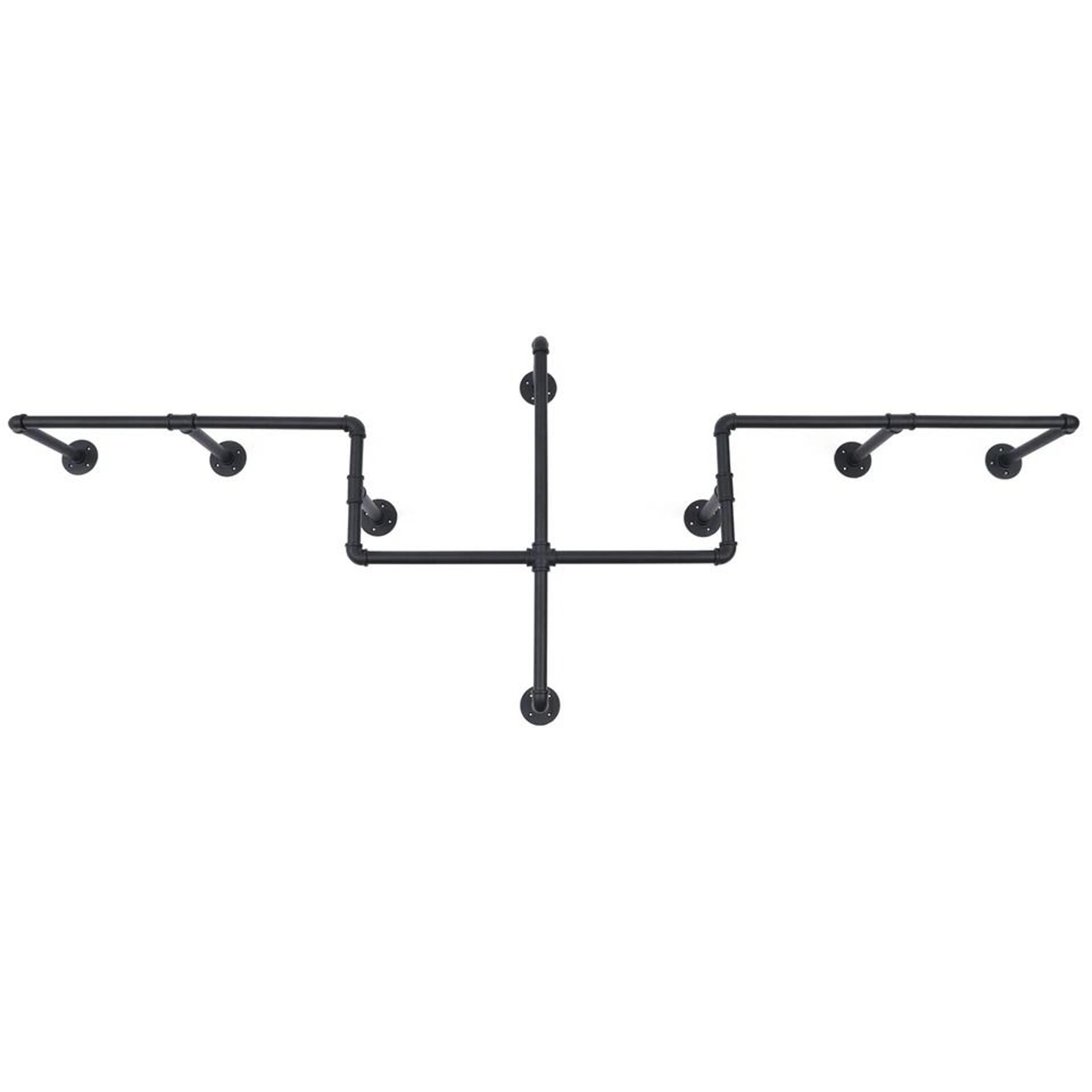 Wall Mounted Clothing Rack Pipe Style Garment Hanger Display Stand 3