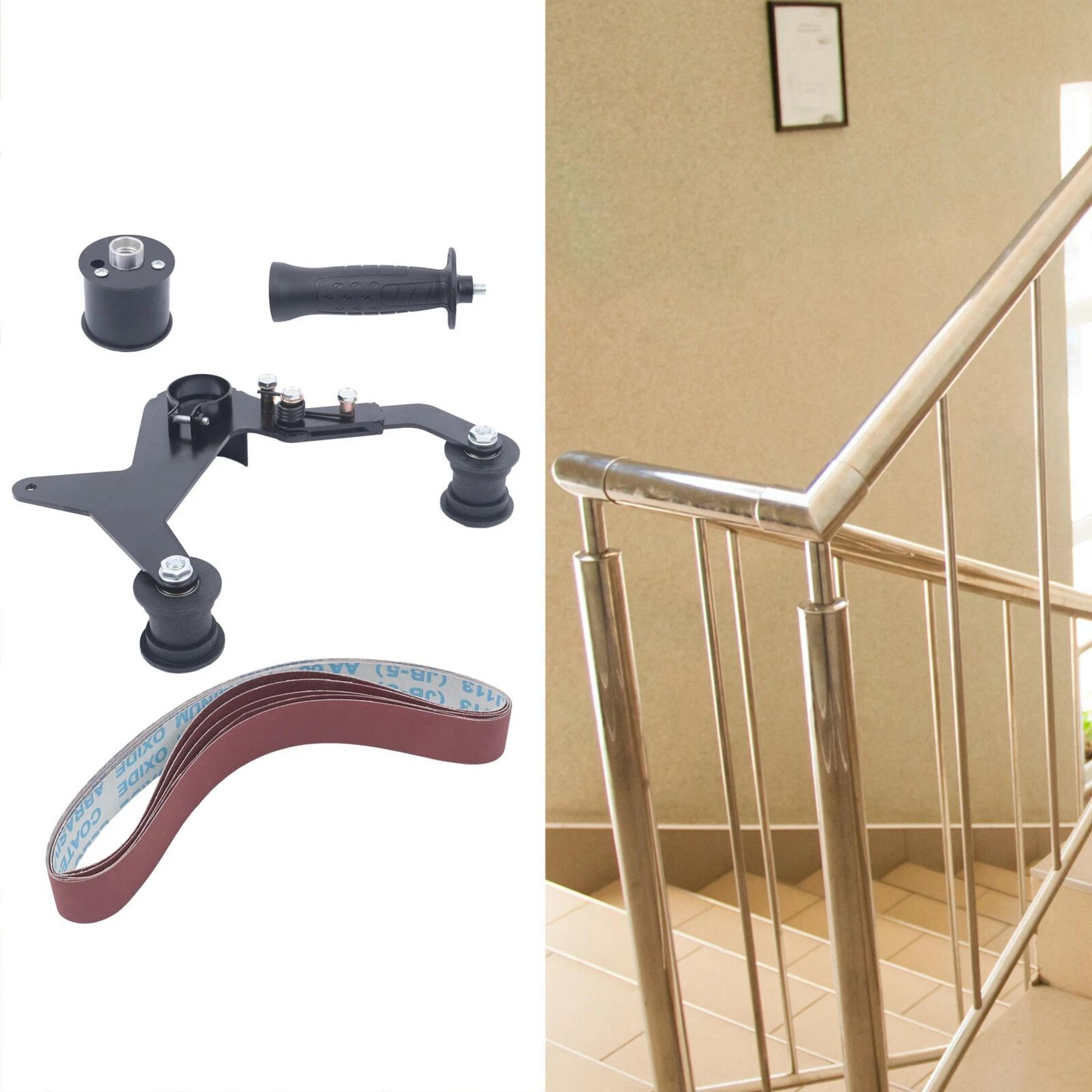 pipe tube polisher belt sander attachment adapter kit for metal sanding and rust removal
