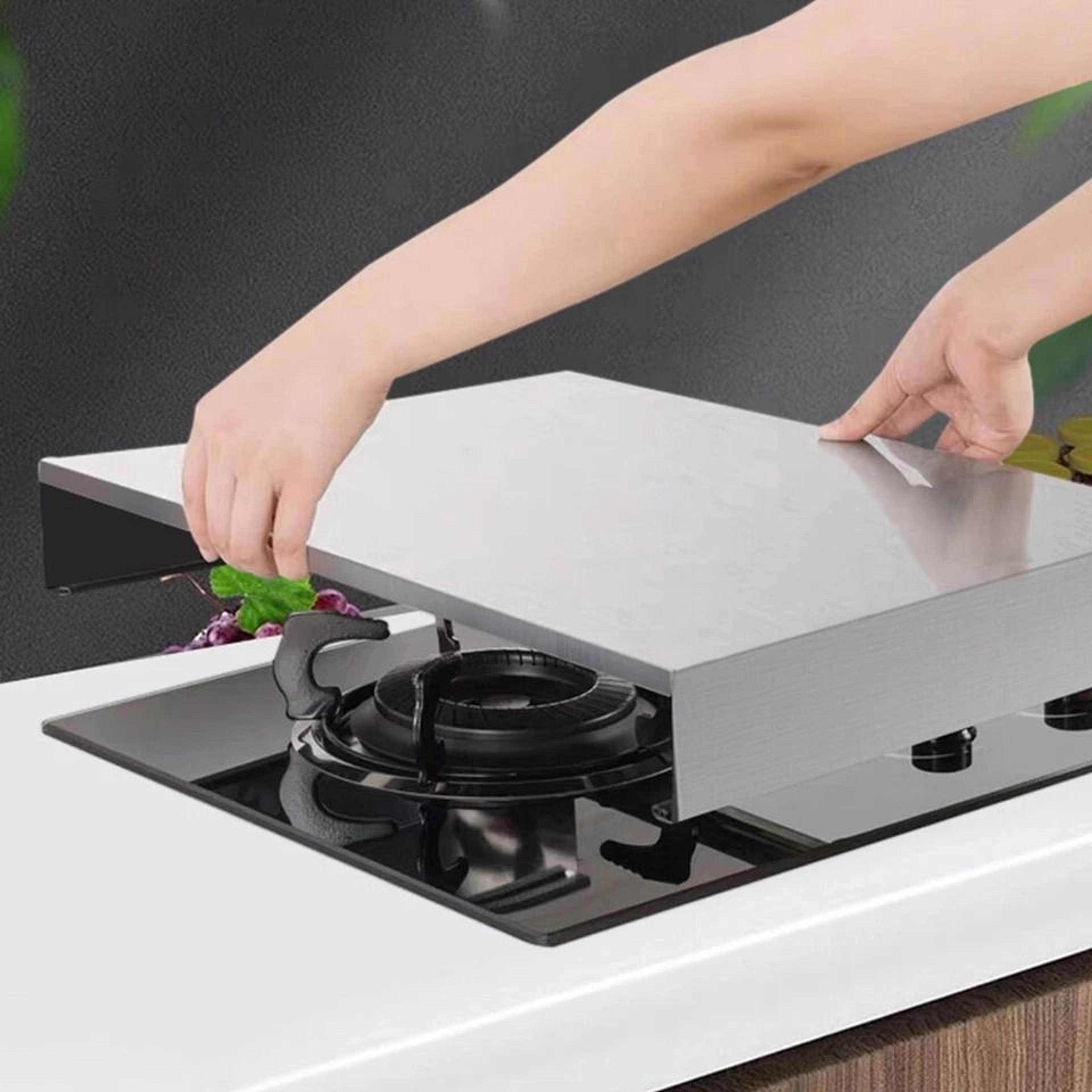 stainless steel gas stove top cover burner protector bracket