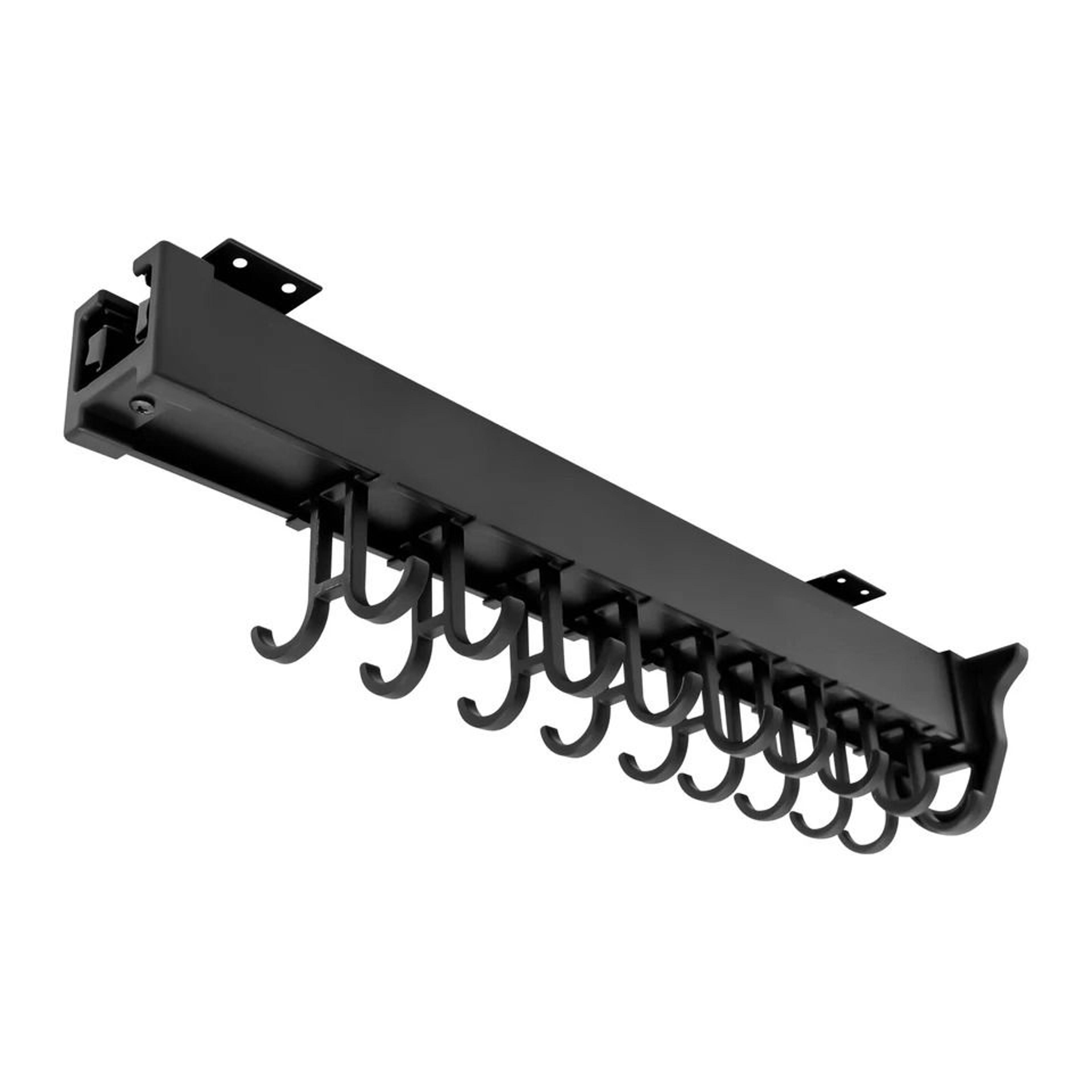pull out kitchen organizer hanging pot rack cabinet storage rack black