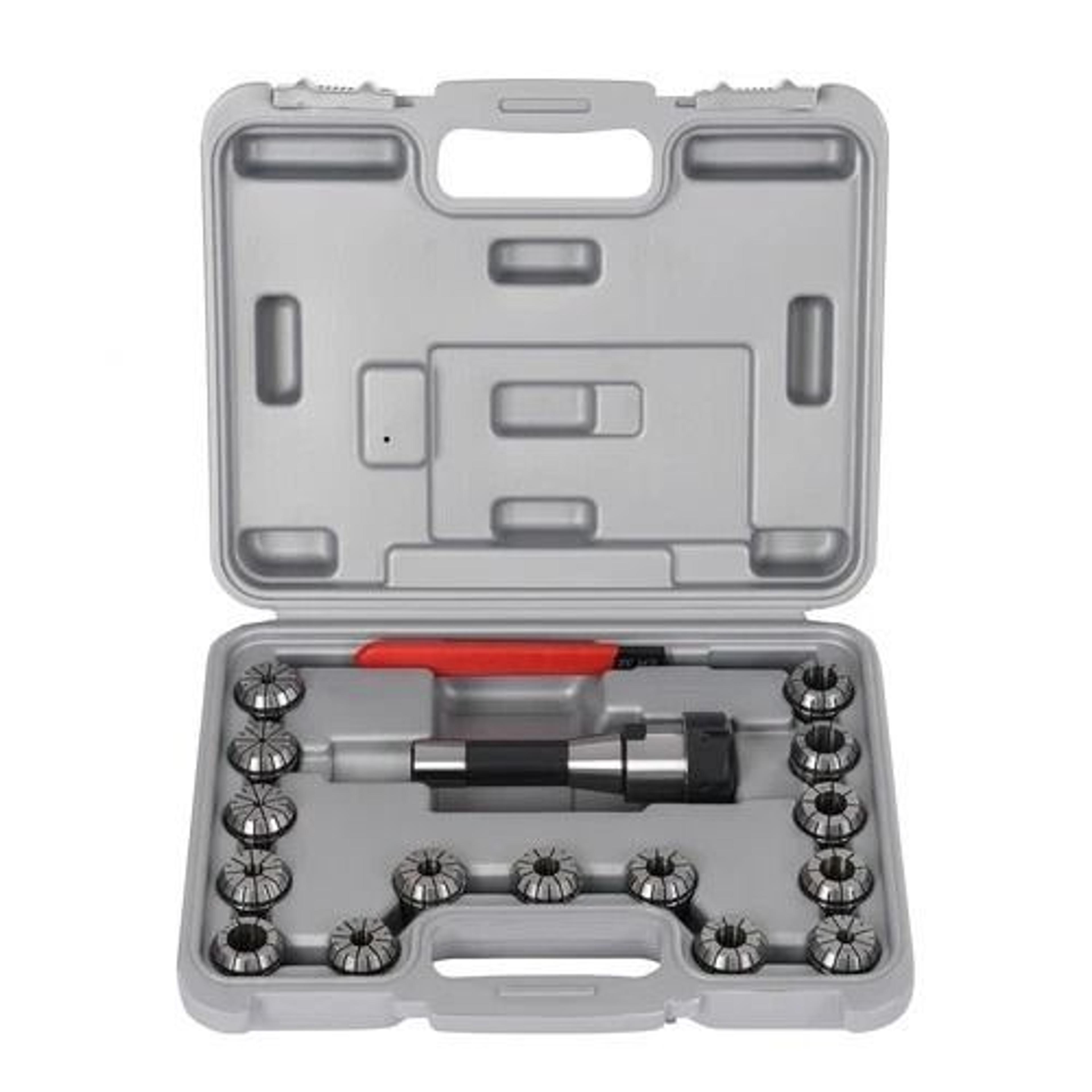 collet chuck set with precision collets for milling machines