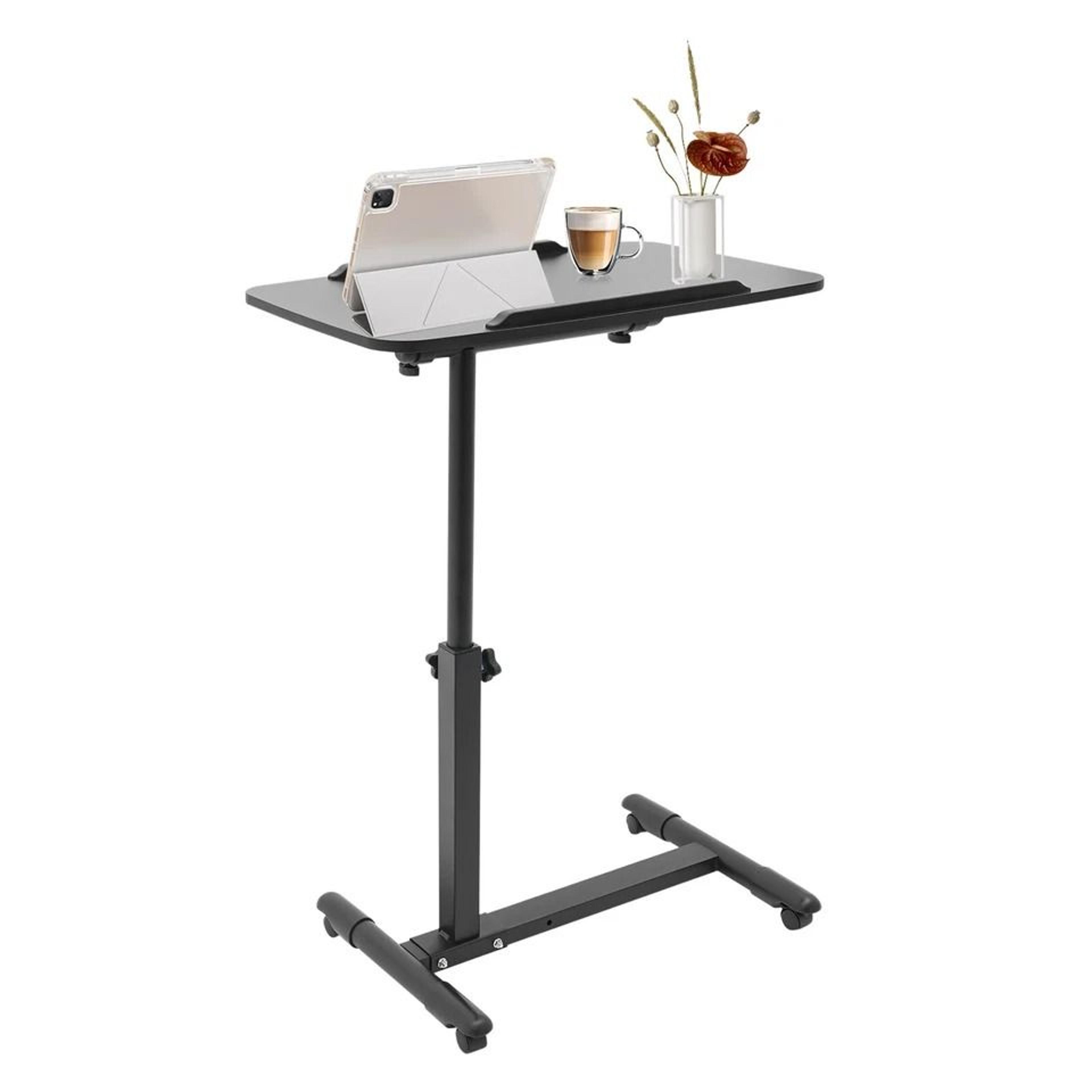 Adjustable Mobile Standing Desk Rolling Laptop Table For Bedside Work 3