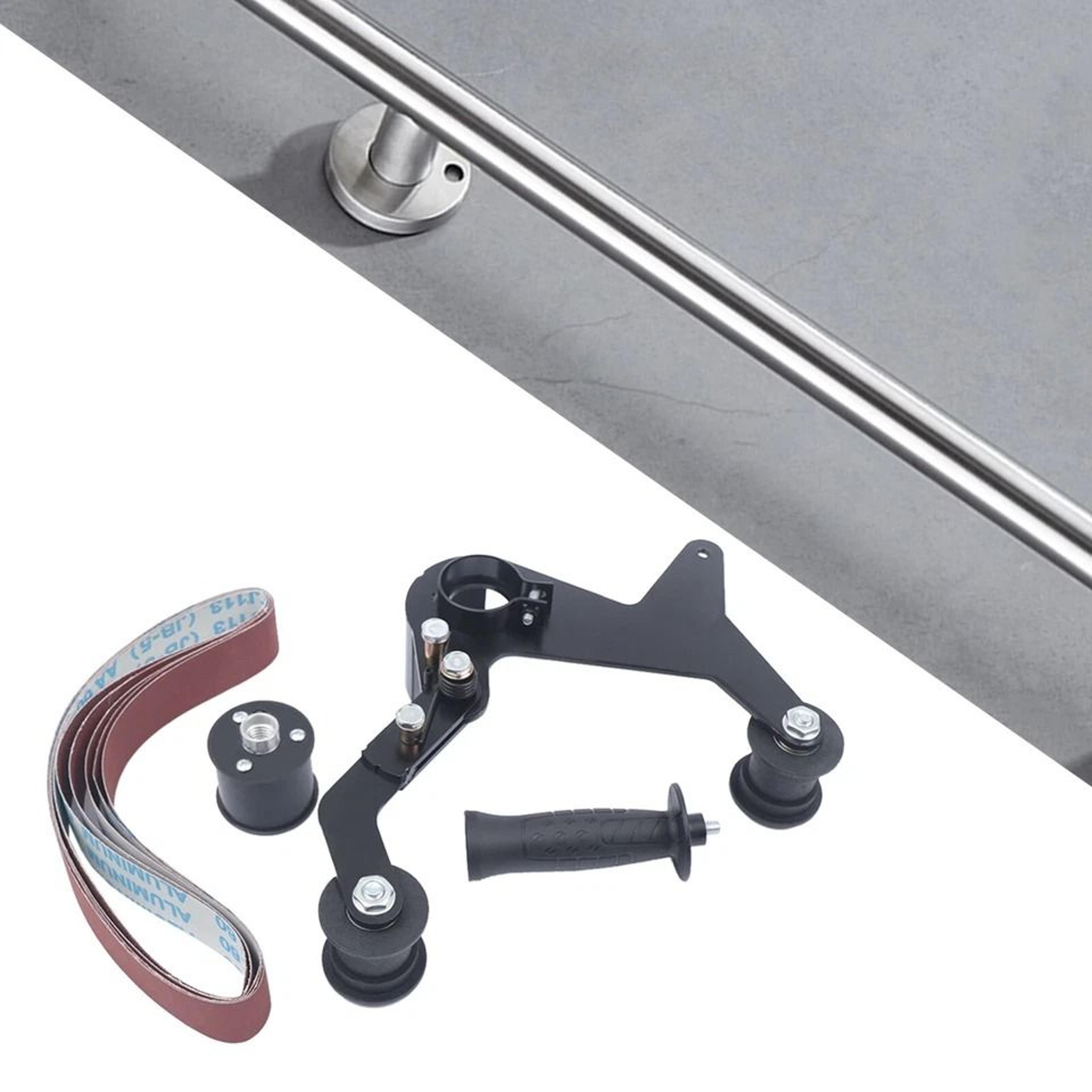 angle grinder belt sander attachment for pipe polishing and rust removal