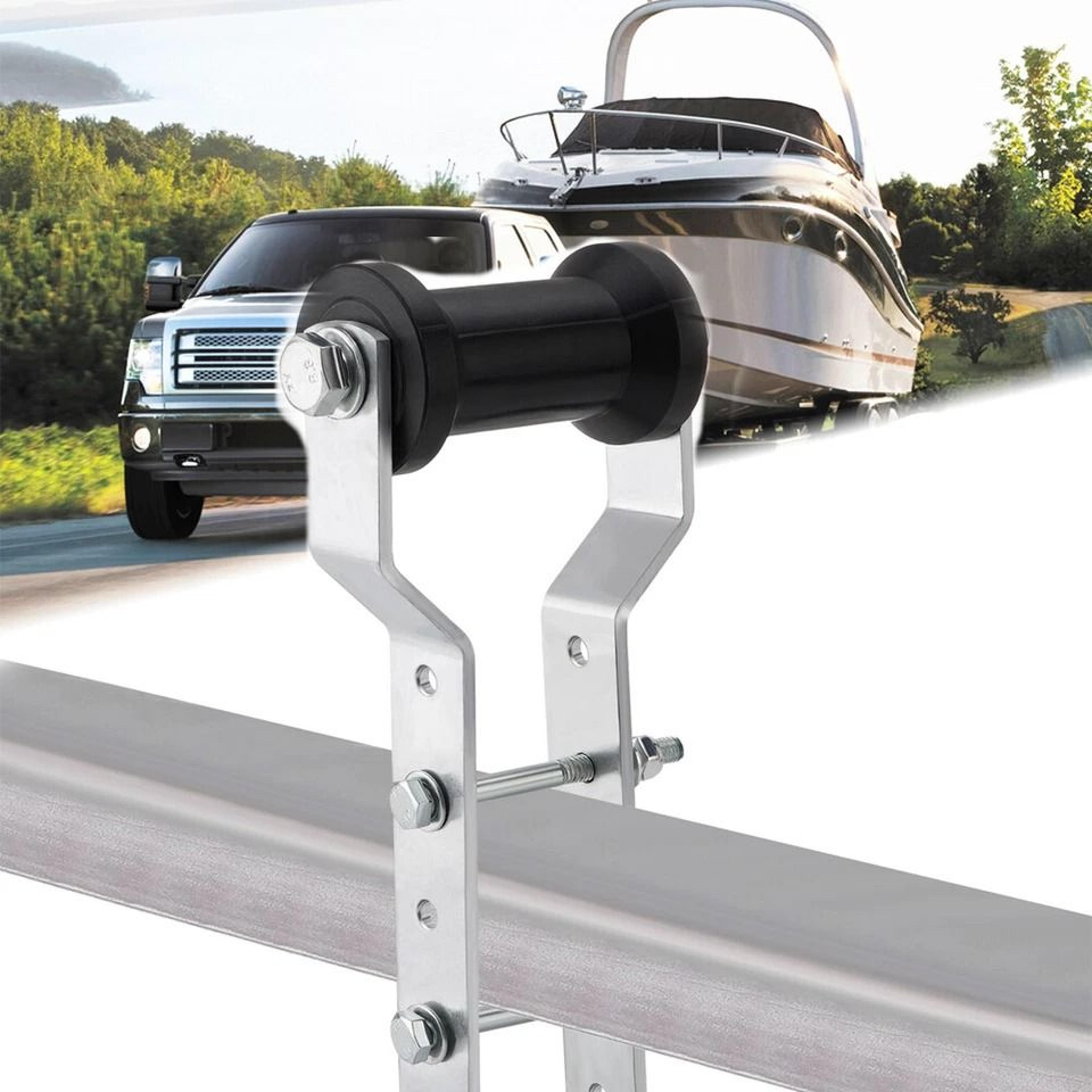 adjustable keel roller bracket for boat trailer tongue