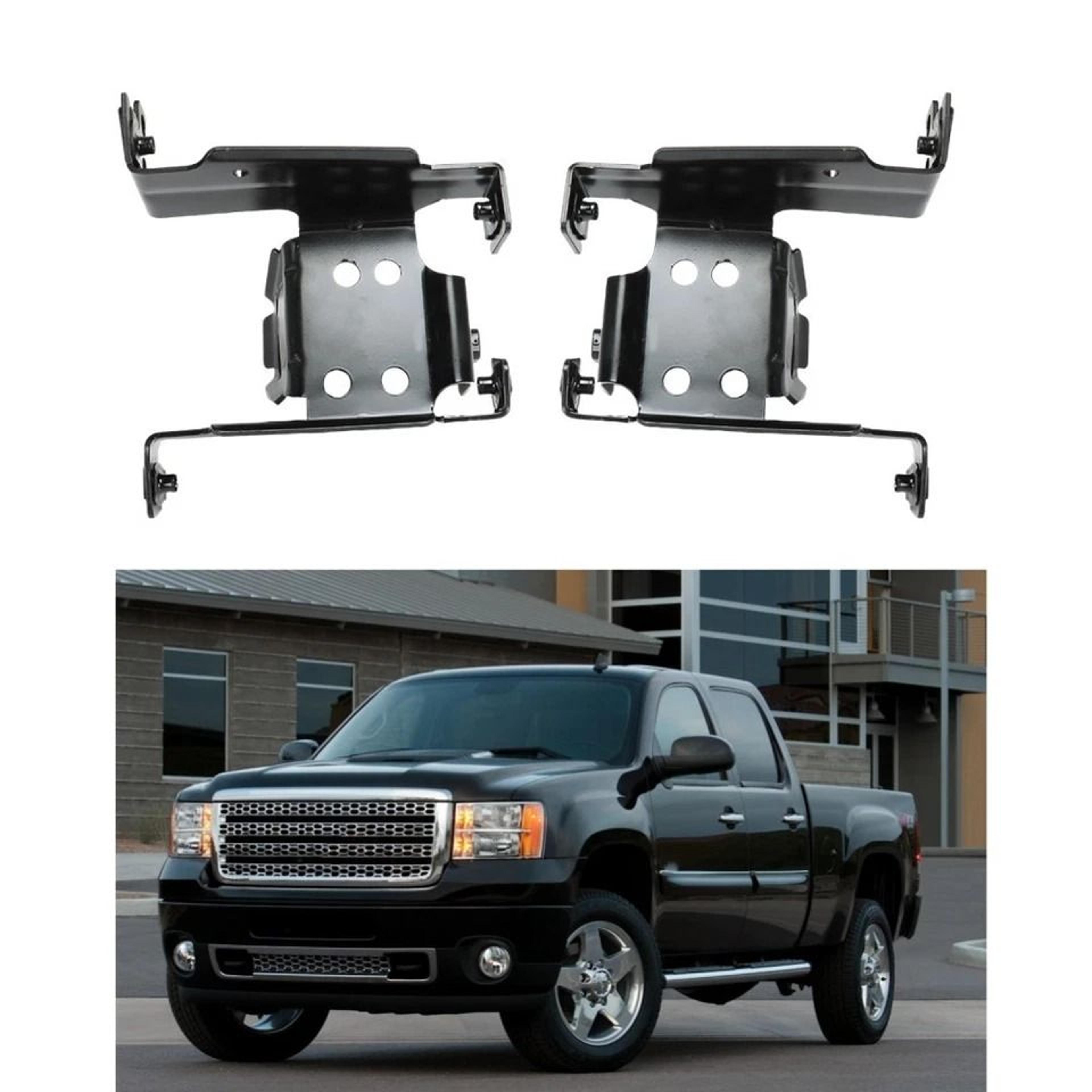 front replacement gmc sierra bumper bracket pair lh & rh side