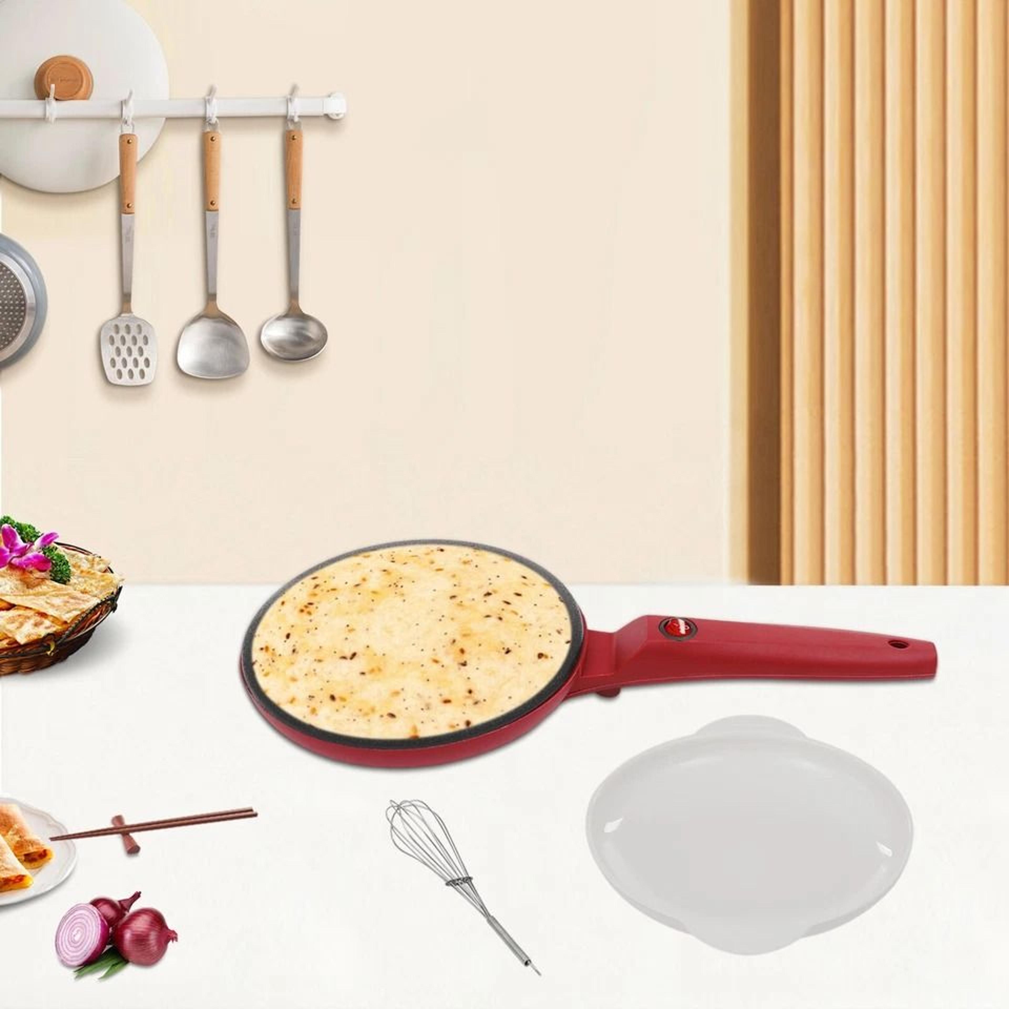 electric crepe maker non stick crepe pan for pancakes and breakfast griddle
