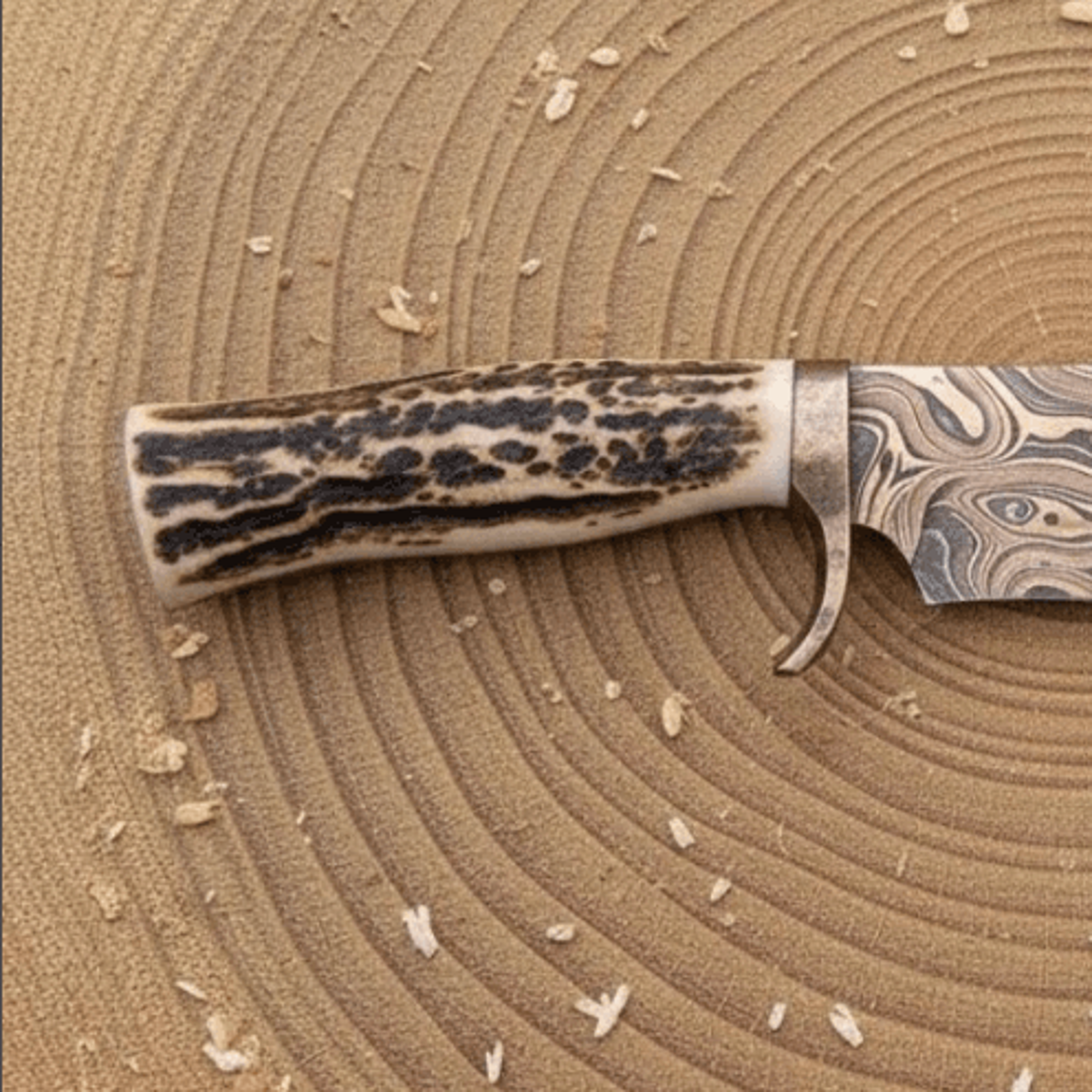 Buy Copper Damascus Hunting Bowie Knife