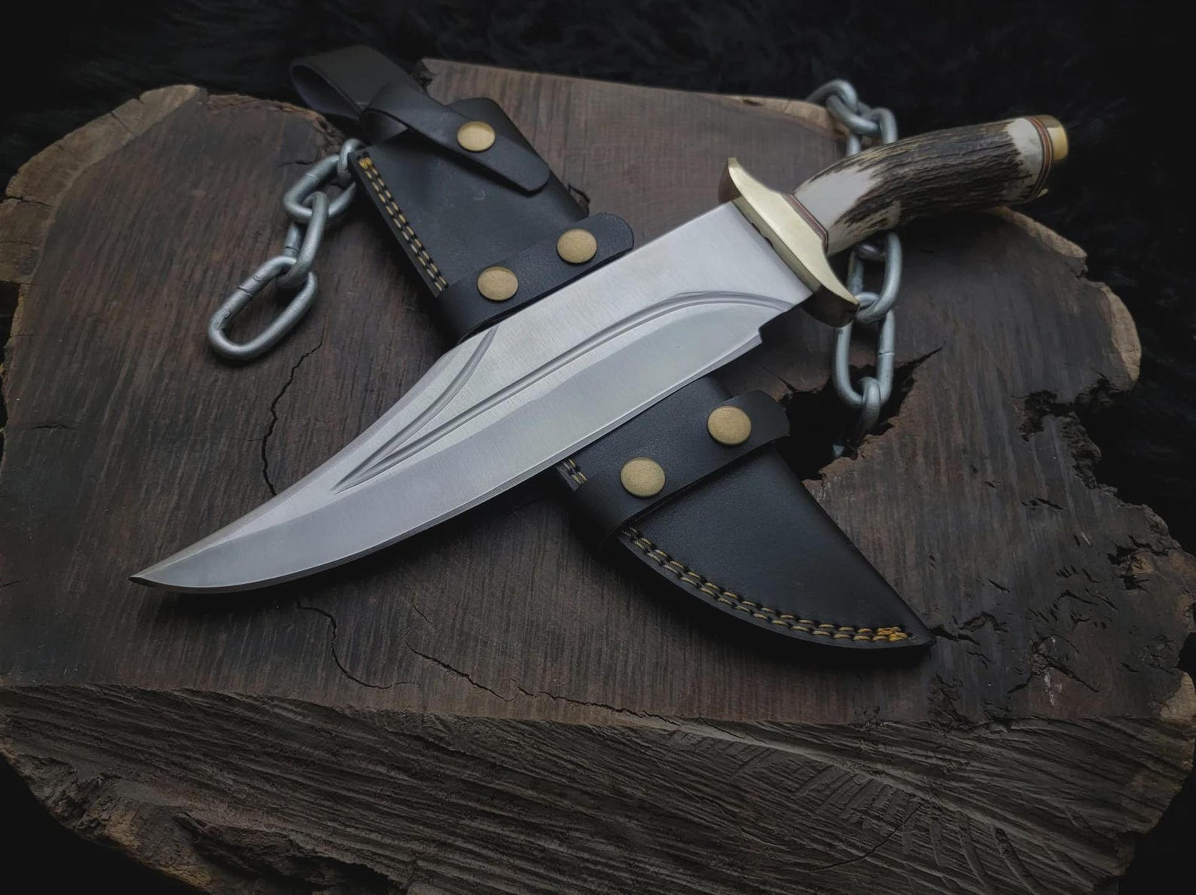 Bullet Train Inspired Replica Hunting Knife With Leather Sheath Collectible 4