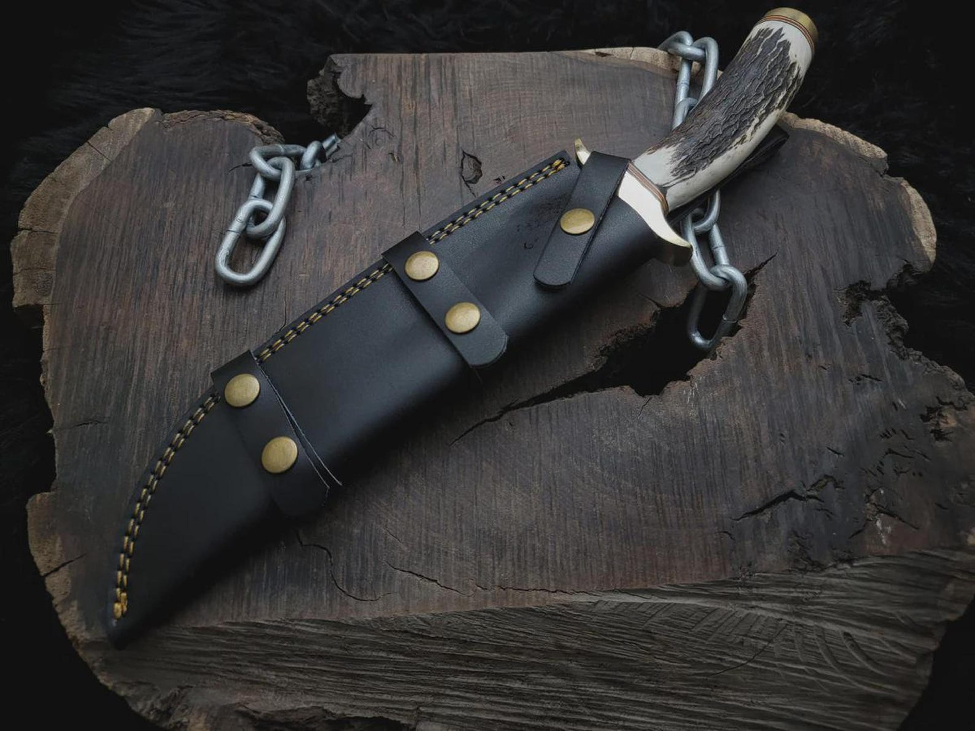 Bullet Train Inspired Replica Hunting Knife With Leather Sheath Collectible 7
