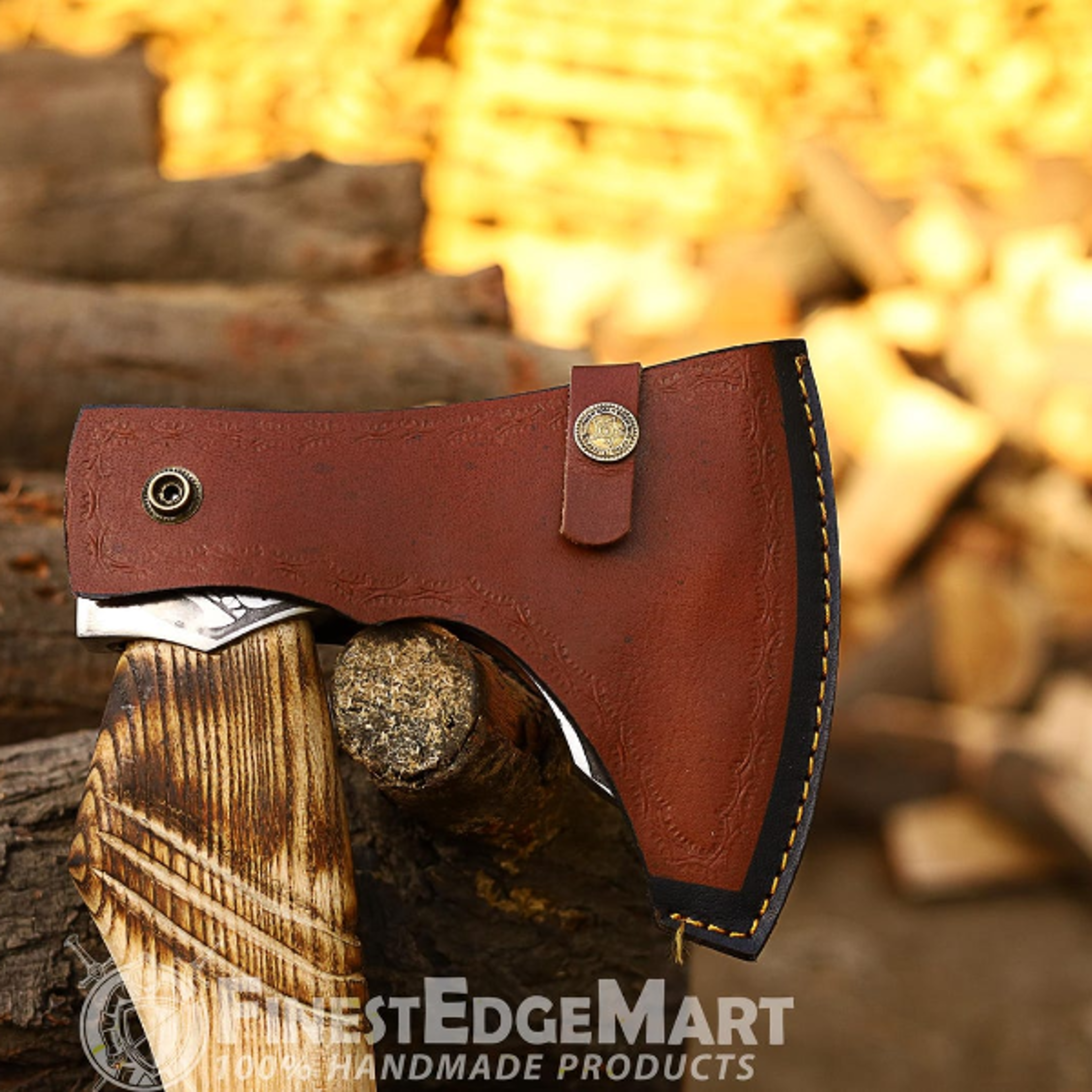 Custom Engraved Carbon Steel Camping Axe With Ash Wood Handle  Perfect For Outdoor Adventures 3