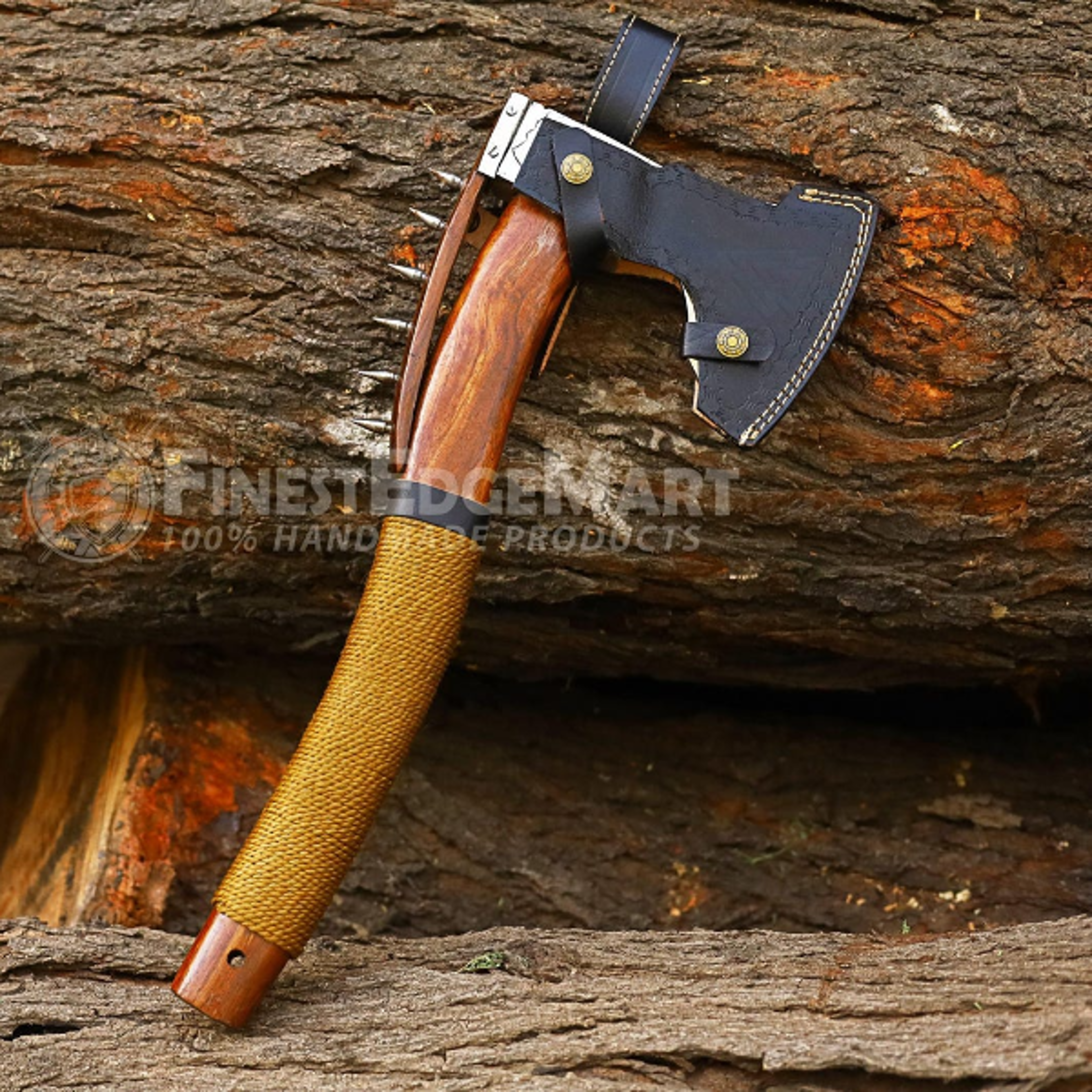 Custom Engraved Carbon Steel Bearded Axe With Ash Wood Handle  Unique Camping Gift For Outdoor Enth