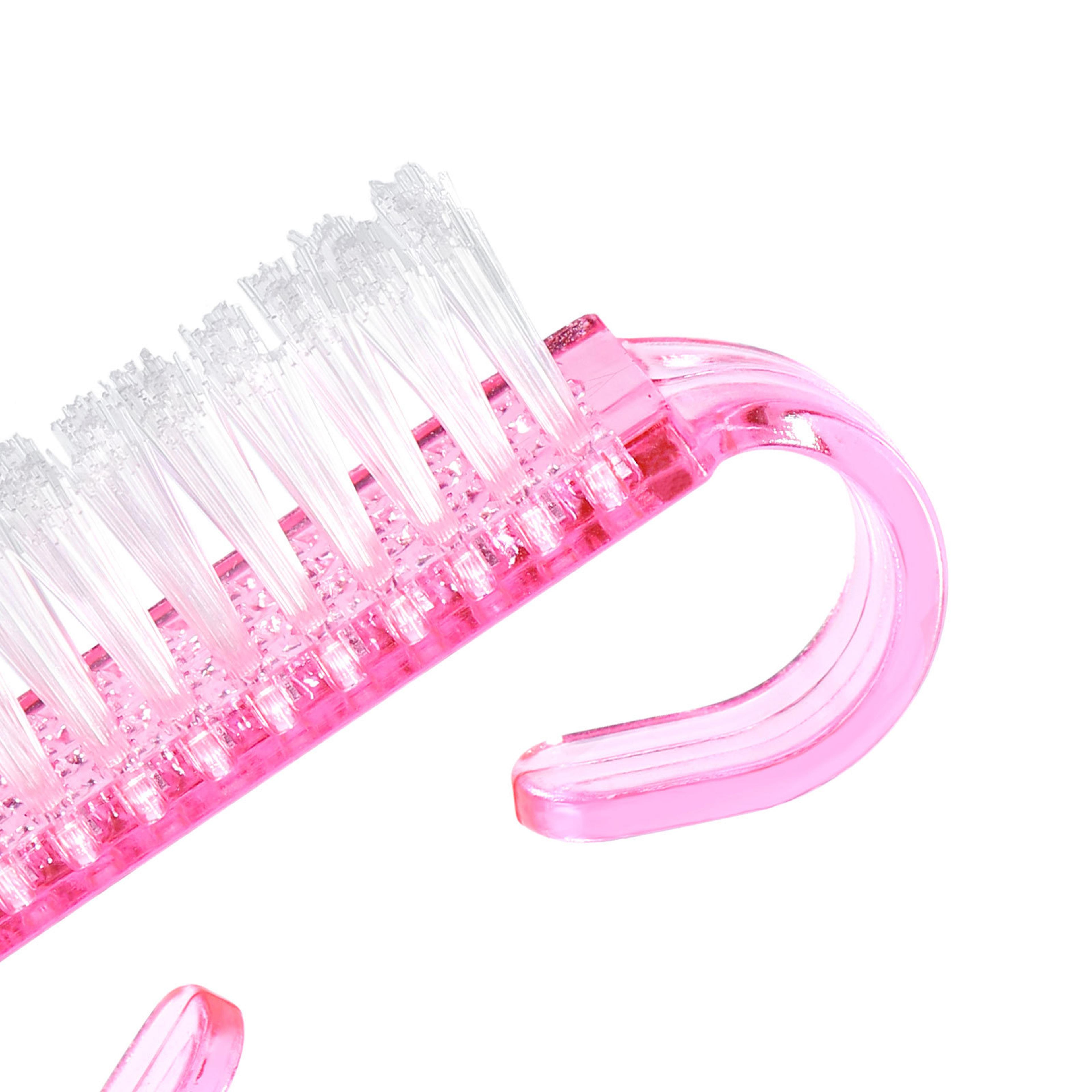 Pink Acrylic Nail Brushes 1520Pcs Nail Art Manicure Pedicure Soft Cleaning Tools Set 1