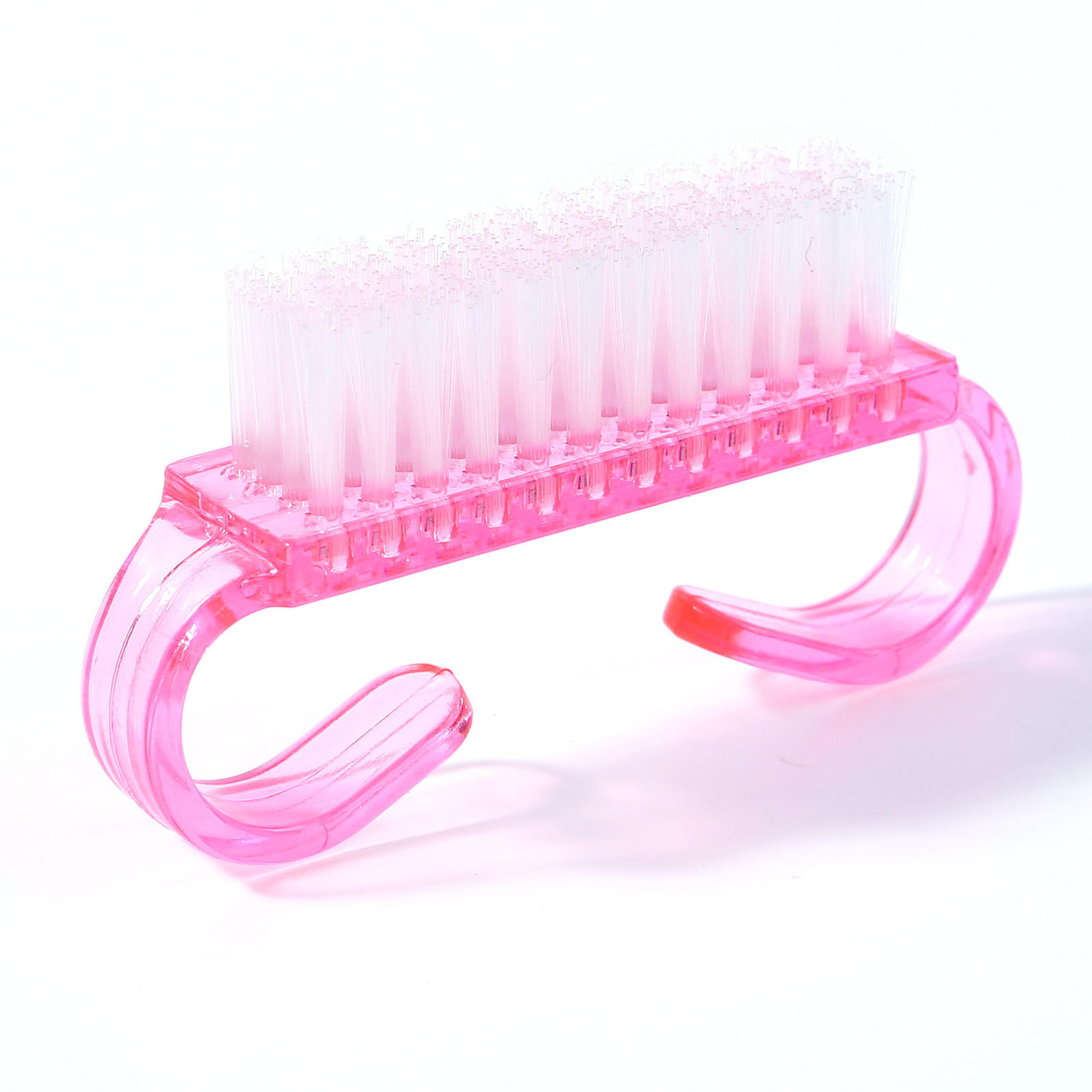 Pink Acrylic Nail Brushes 1520Pcs Nail Art Manicure Pedicure Soft Cleaning Tools Set 4