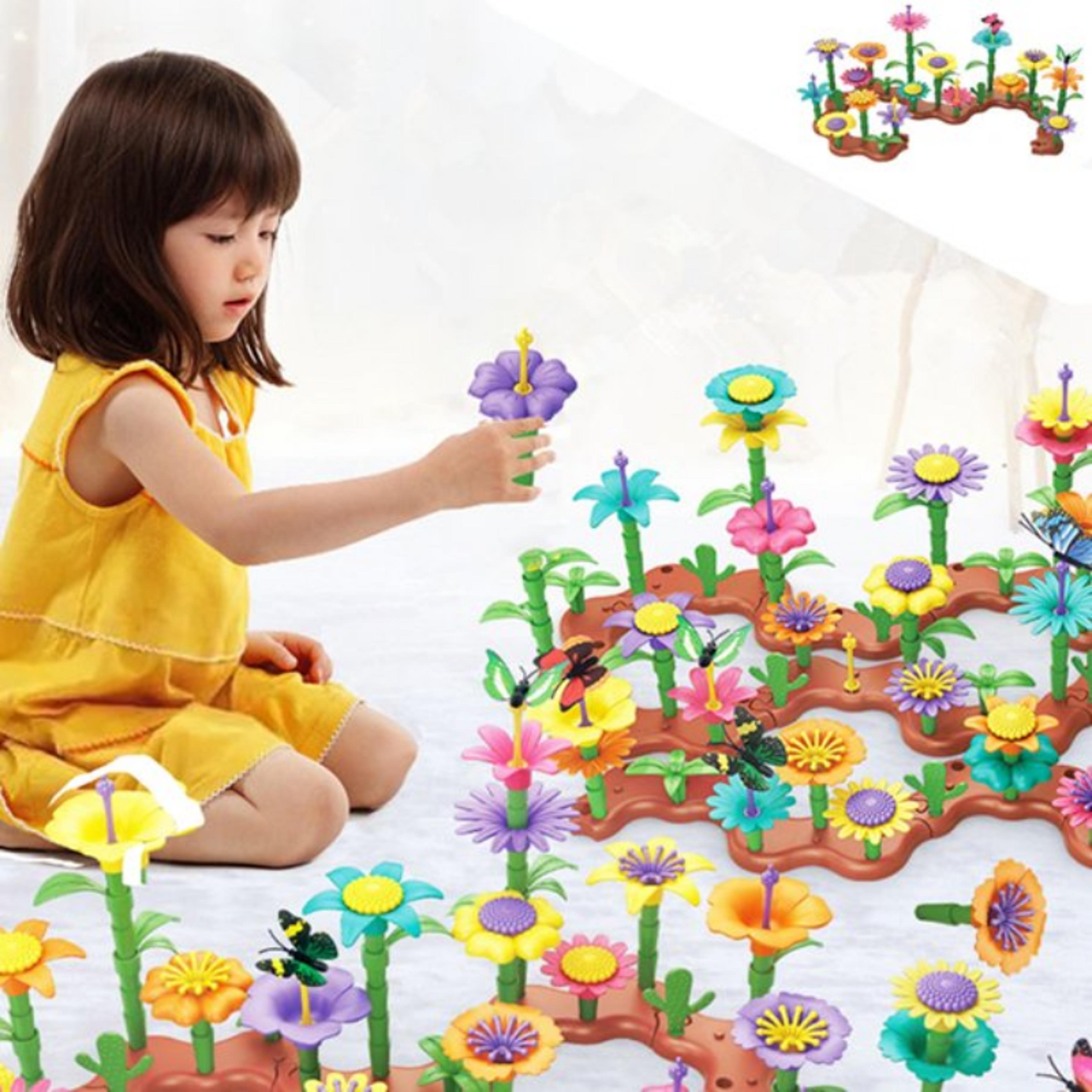 grow their imagination with stem flower garden toy, gift for year old boys & girls