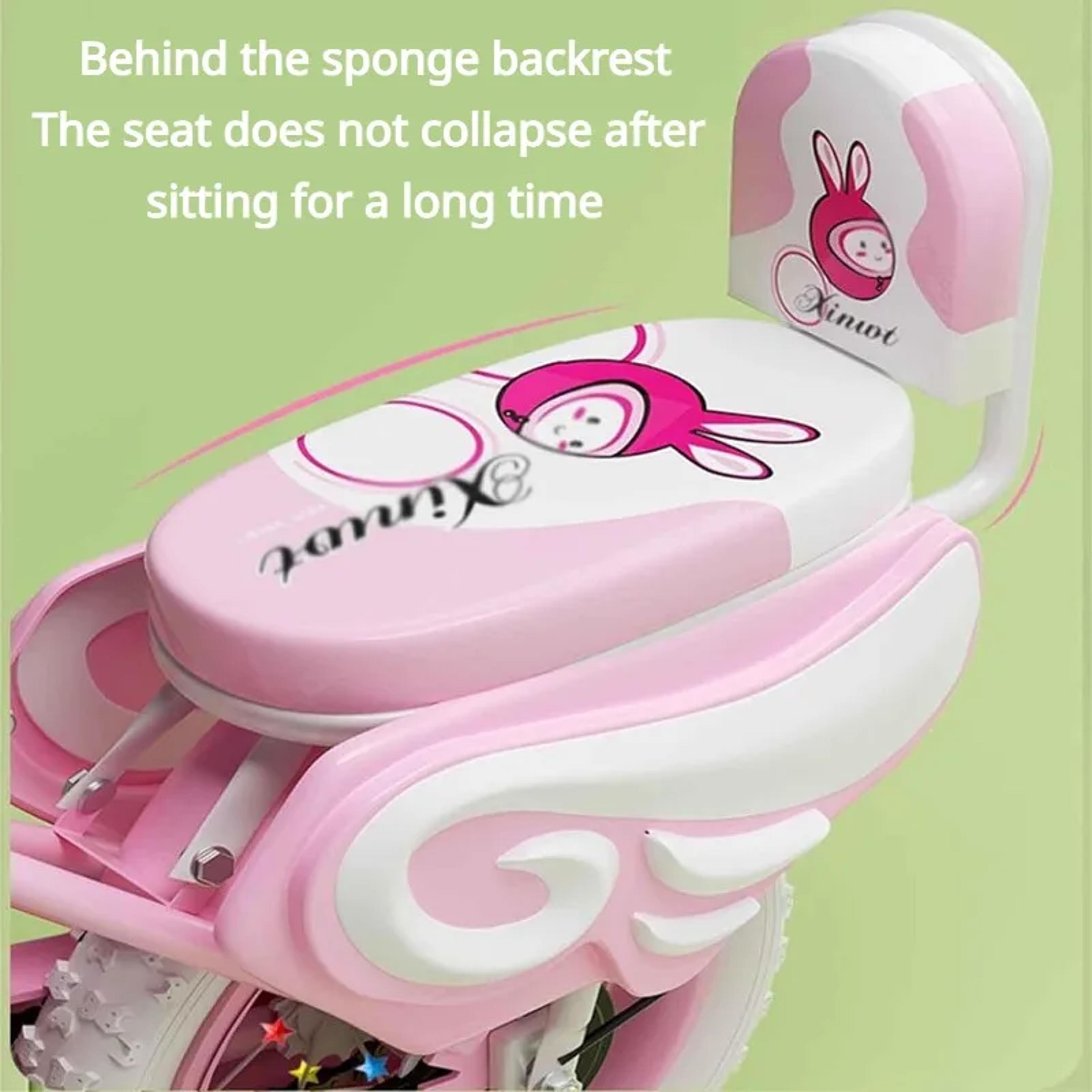 Cute Cartoon Princess Girls Bike Folding Childrens Bicycle With Training Wheels Doll Seat  Basket K 1
